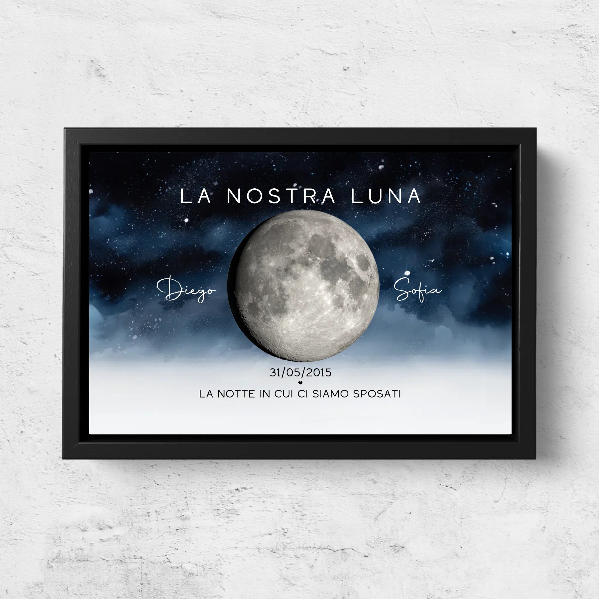 Tela personalizzata “La notte in cui ci siamo sposati”