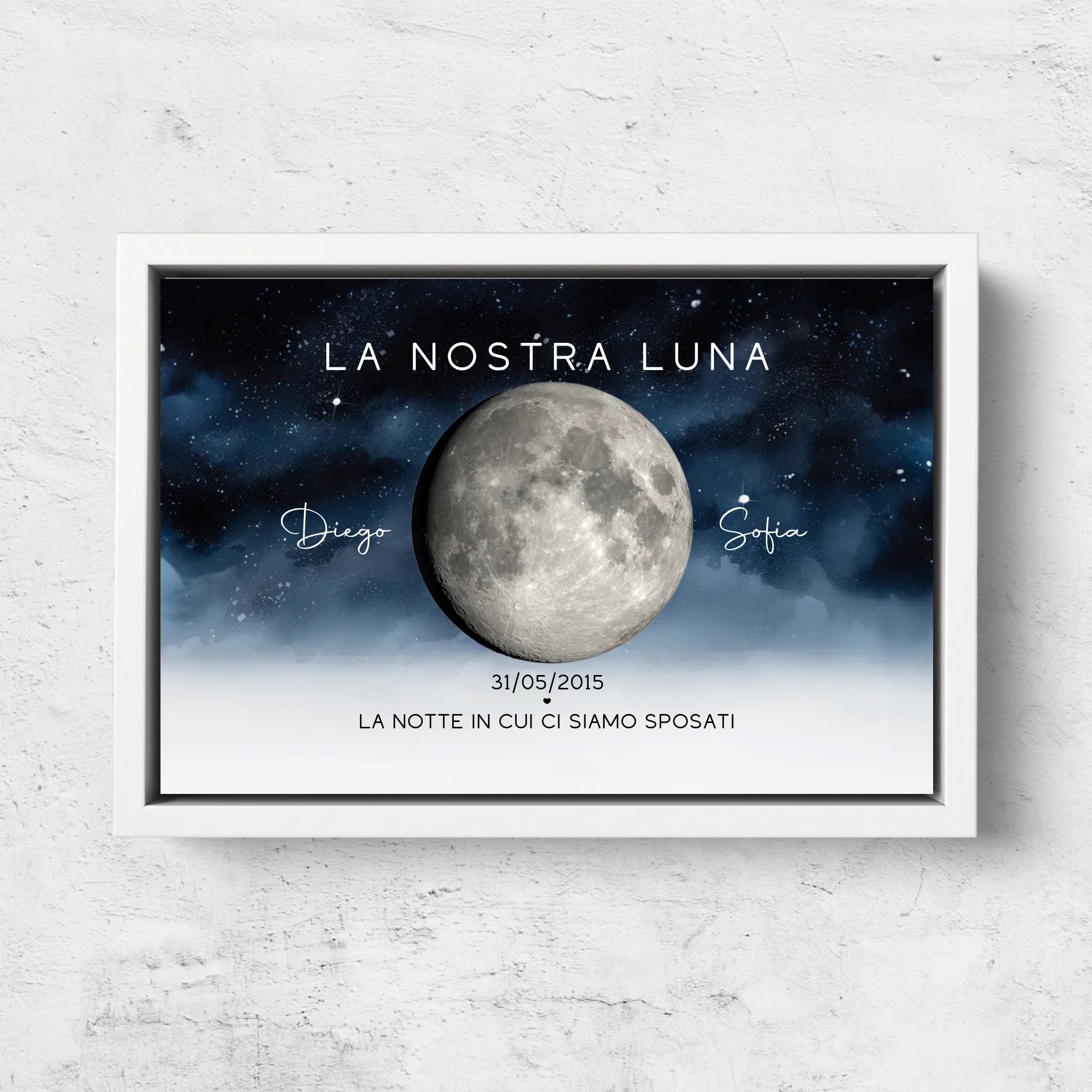Tela personalizzata “La notte in cui ci siamo sposati”