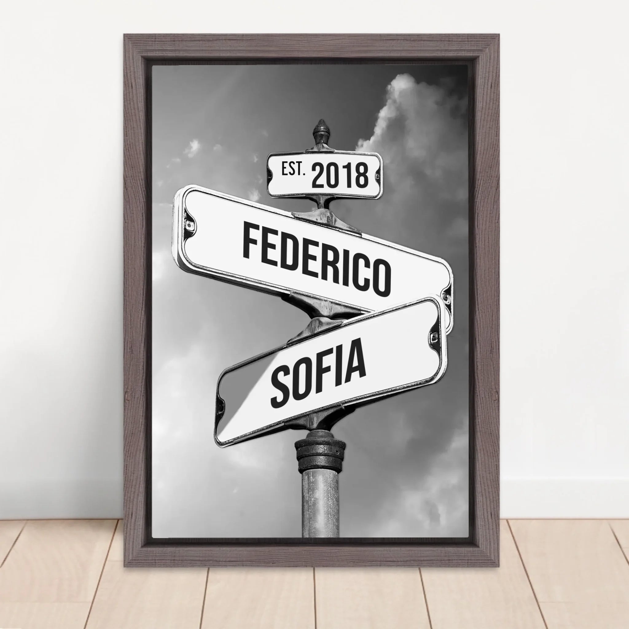 Vertical Framed Canvas-Oak 2026