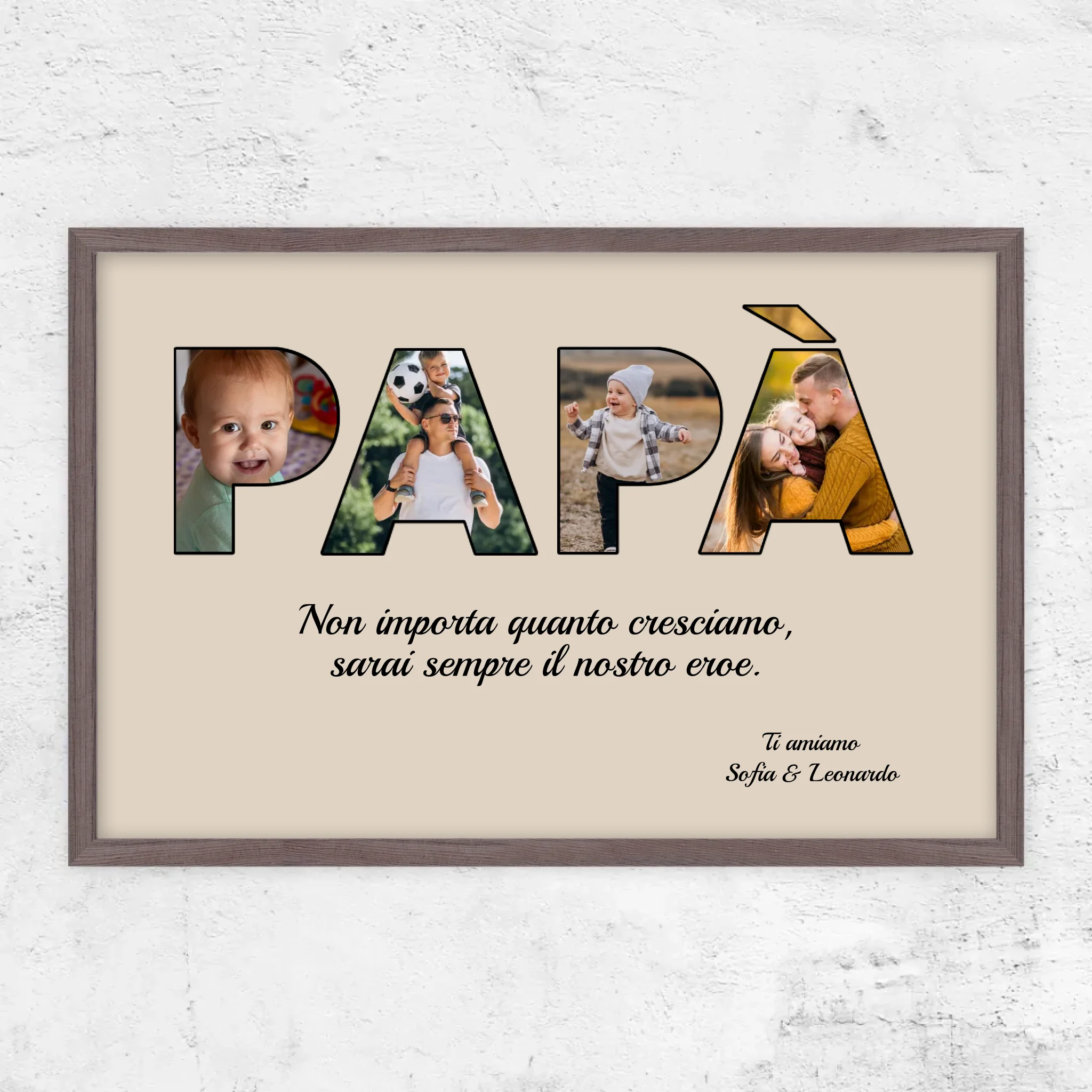 Poster personalizzato “Papà rimane il mio eroe"