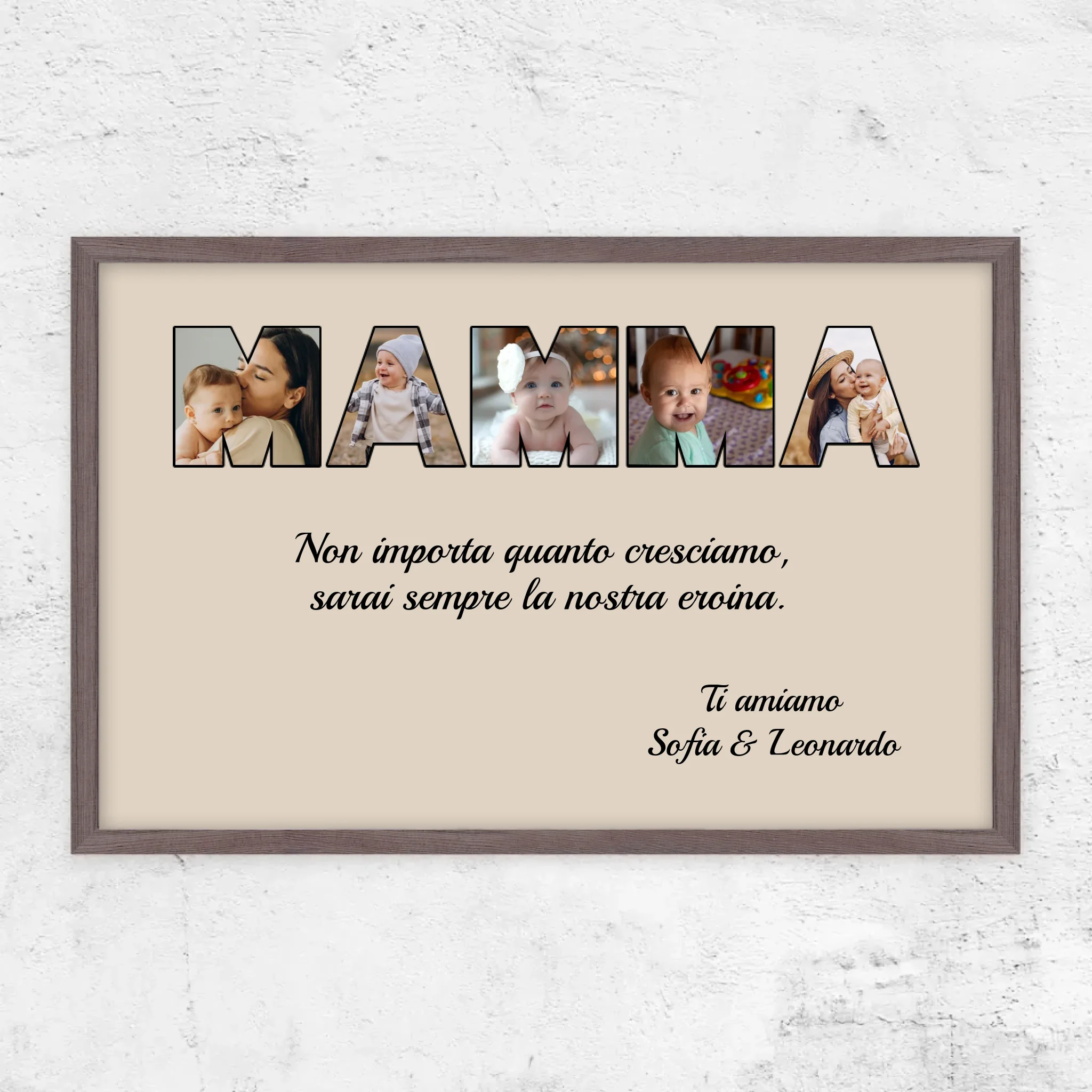 Poster personalizzato “Mamma rimane la mia eroina"