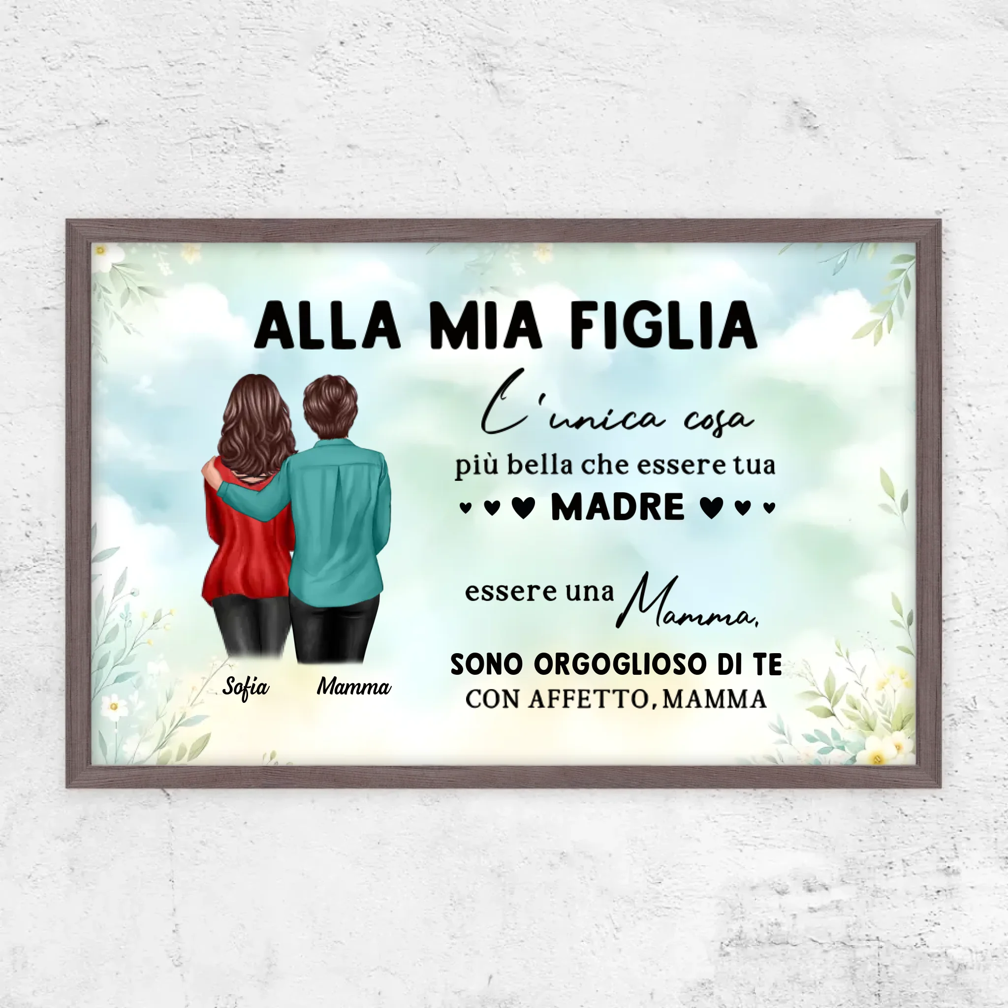 Poster personalizzato "Da mamma a figlia - Regalo per la festa della mamma"