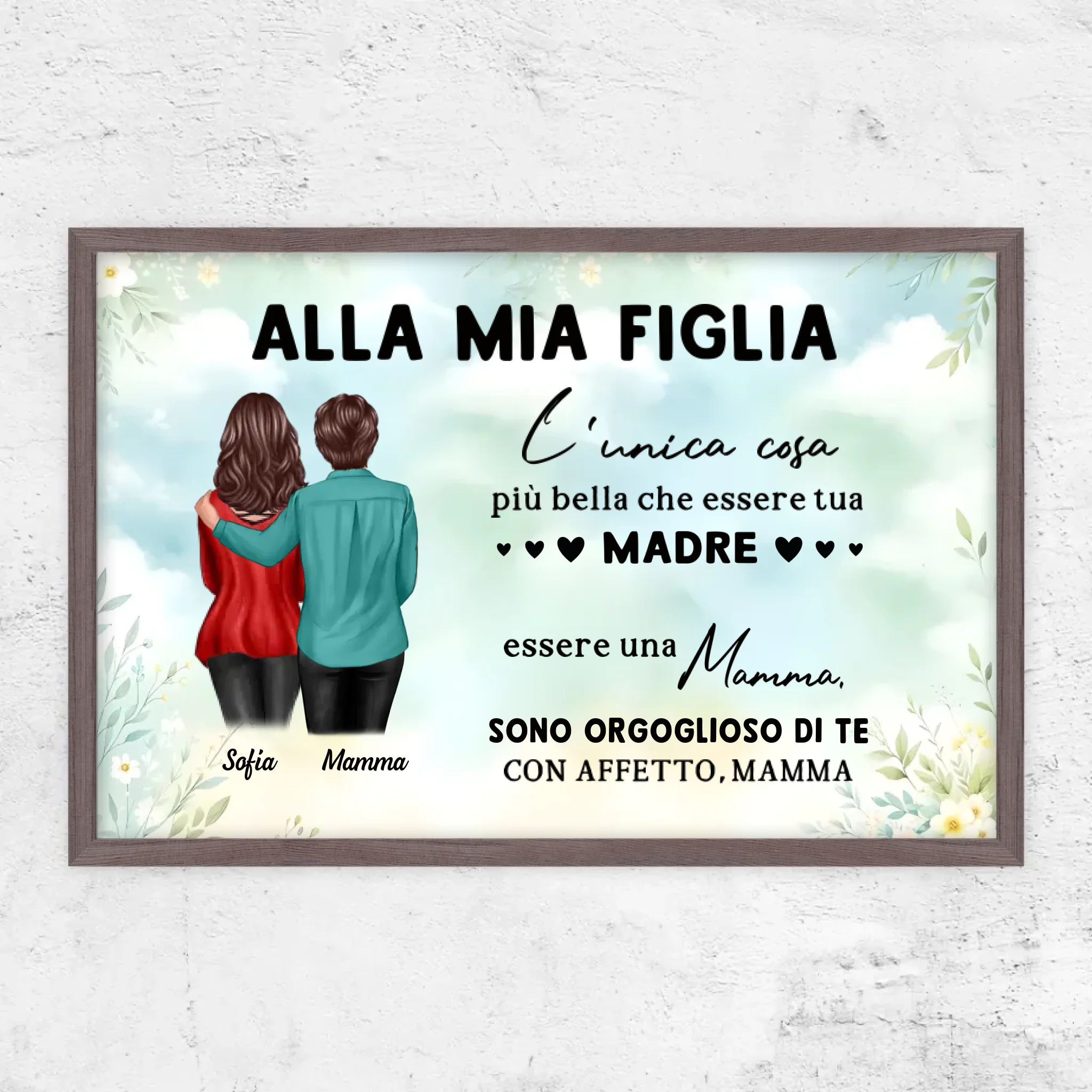 Poster personalizzato "Da mamma a figlia - Regalo per la festa della mamma"