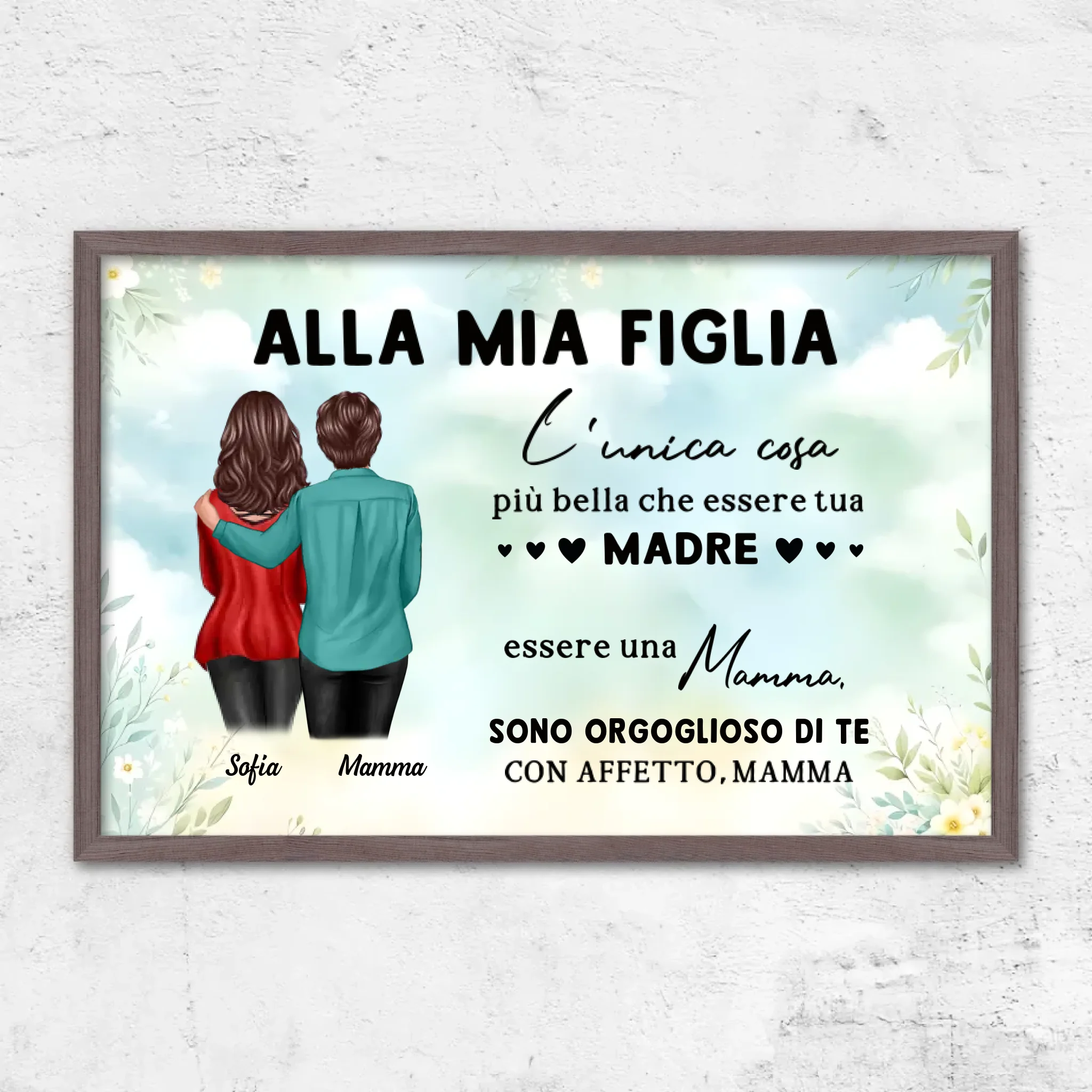 Poster personalizzato "Da mamma a figlia - Regalo per la festa della mamma"