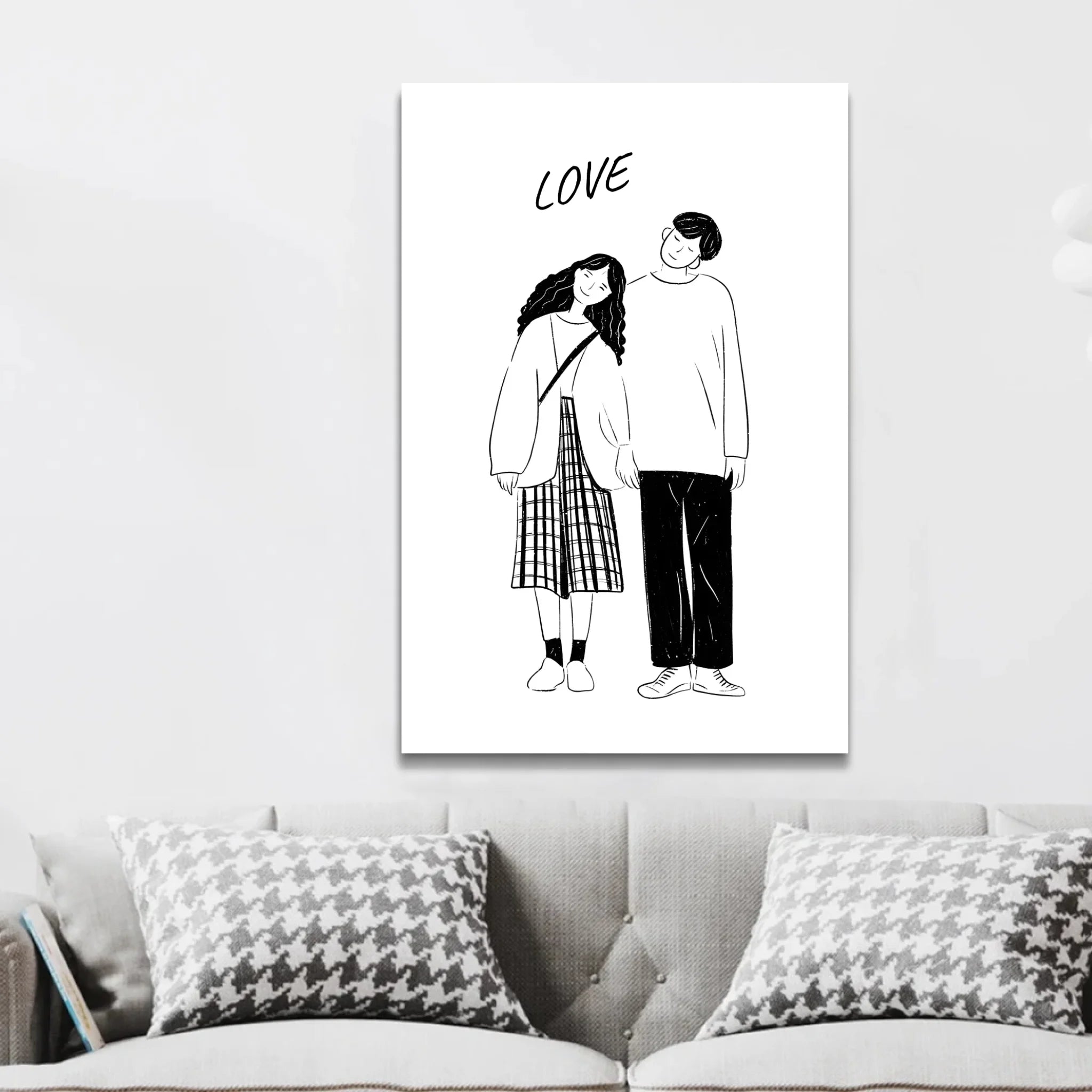 Tela personalizzata – Foto in disegno a linee
