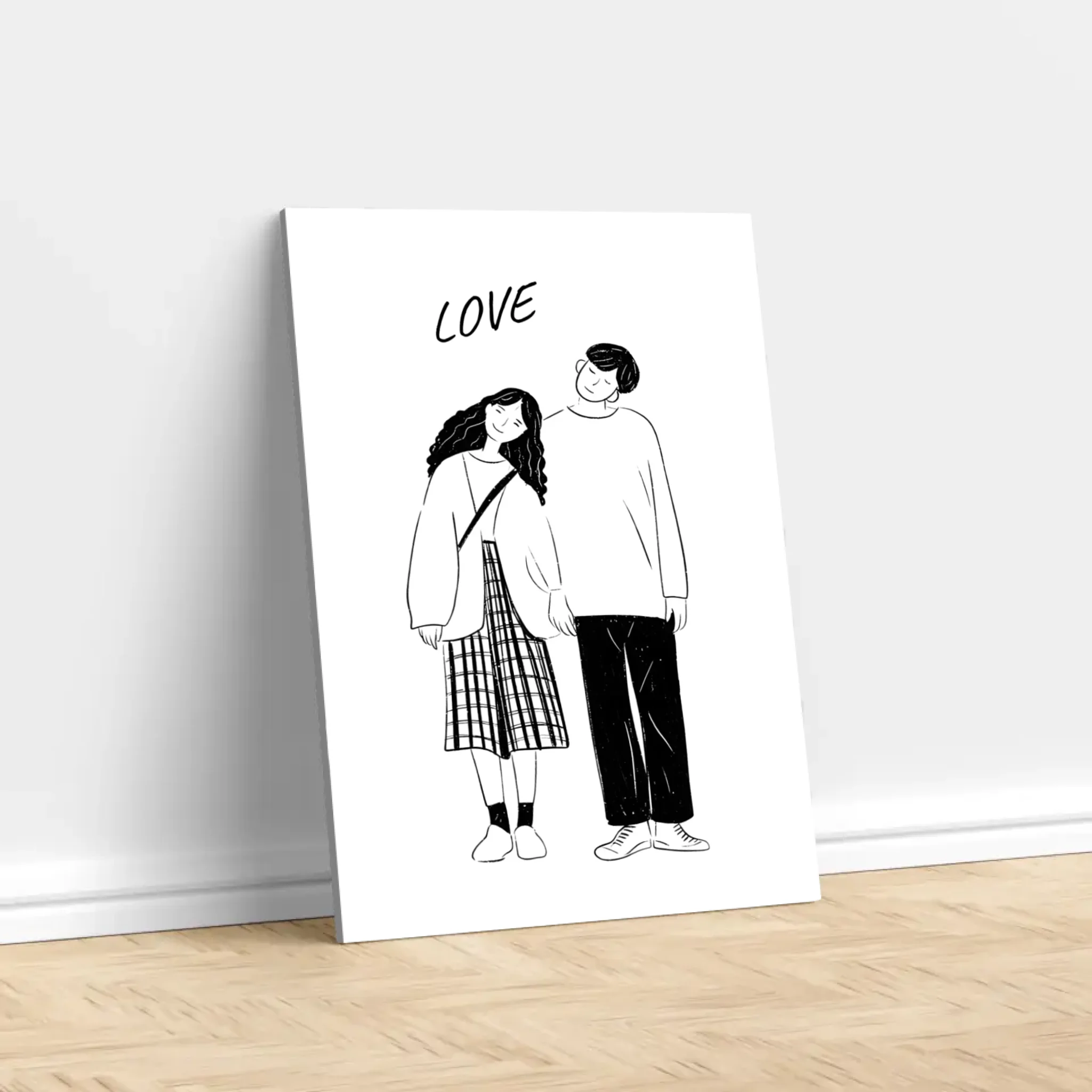 Tela personalizzata – Foto in disegno a linee