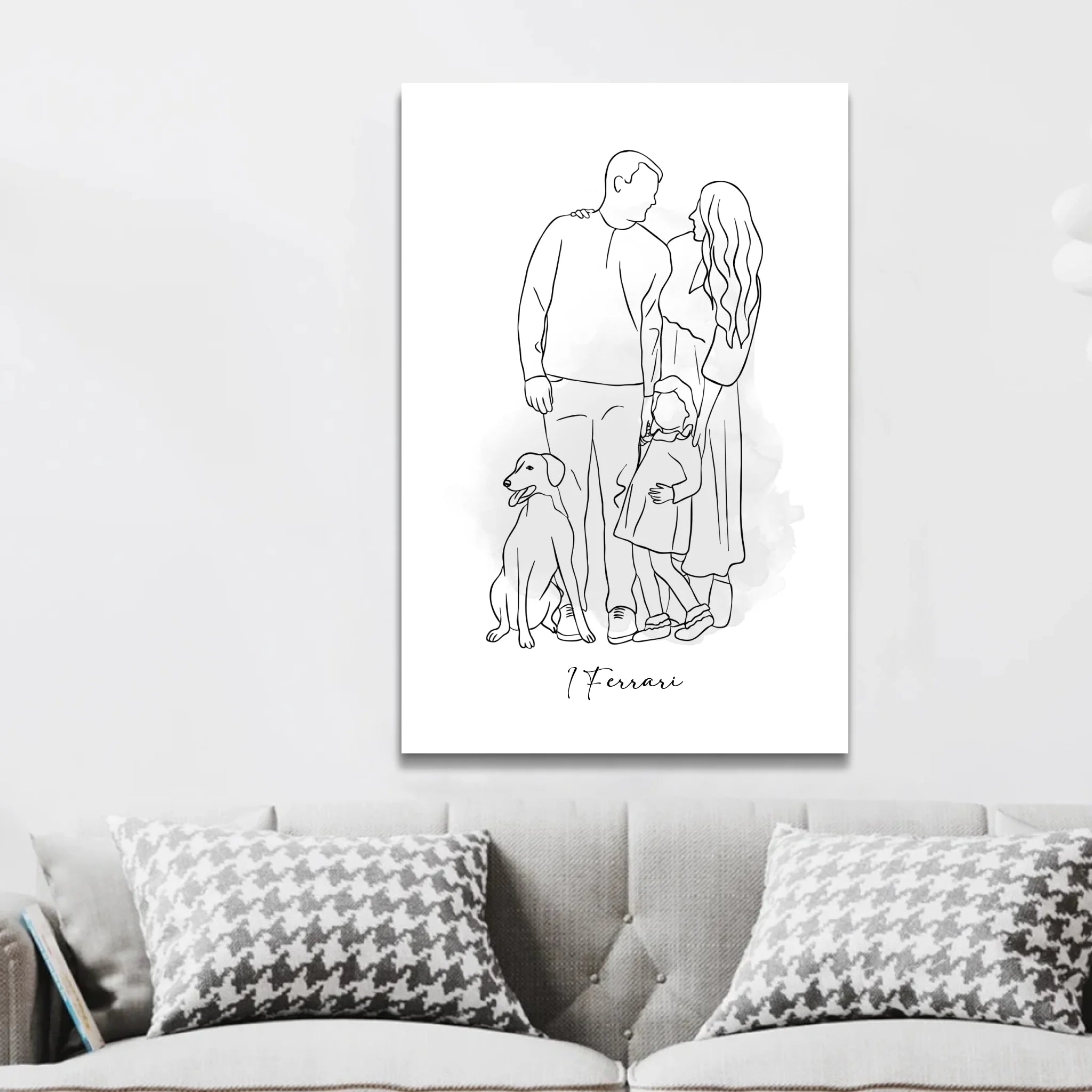 Tela personalizzata – Disegno a un solo tratto