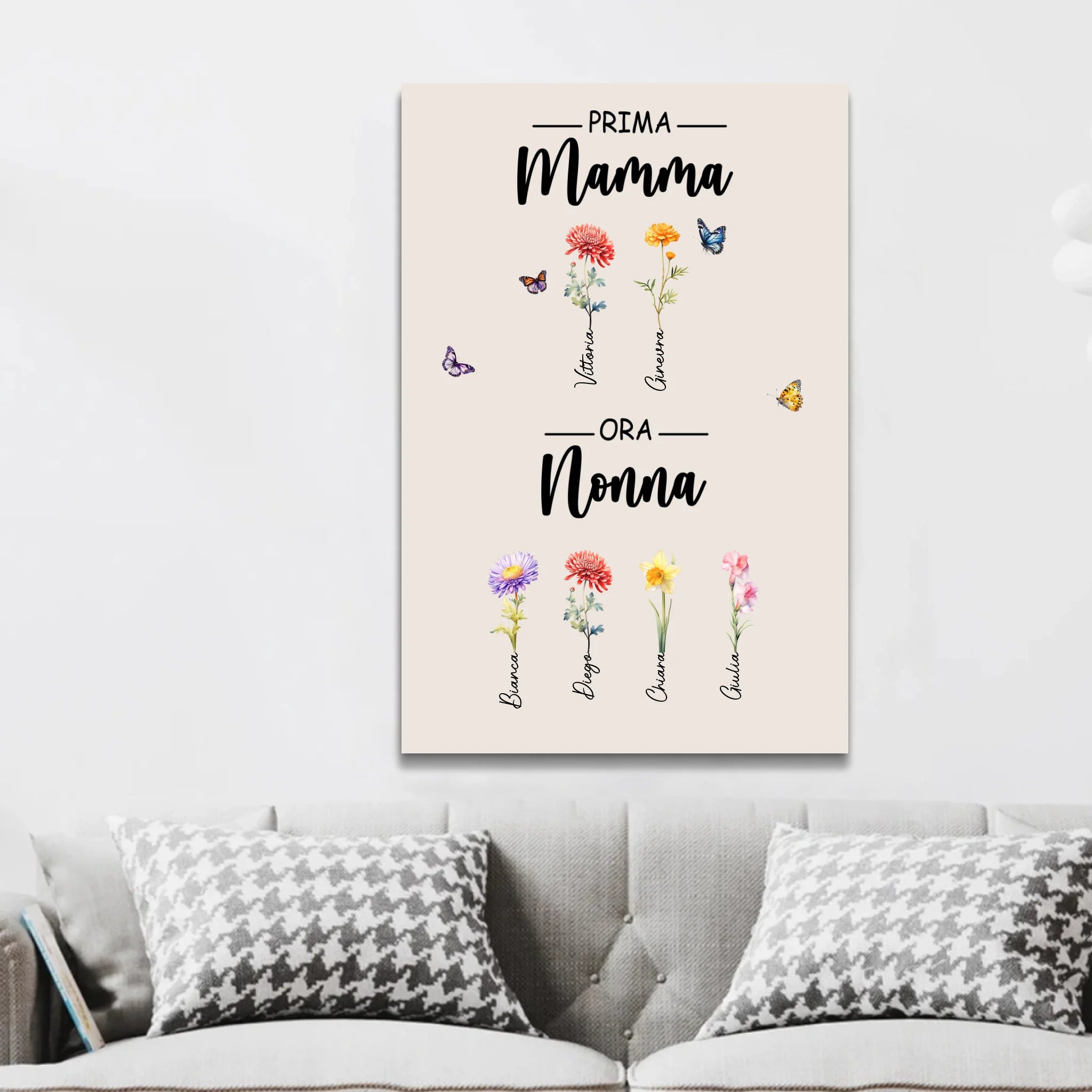Tela personalizzata "Prima mamma, ora nonna"