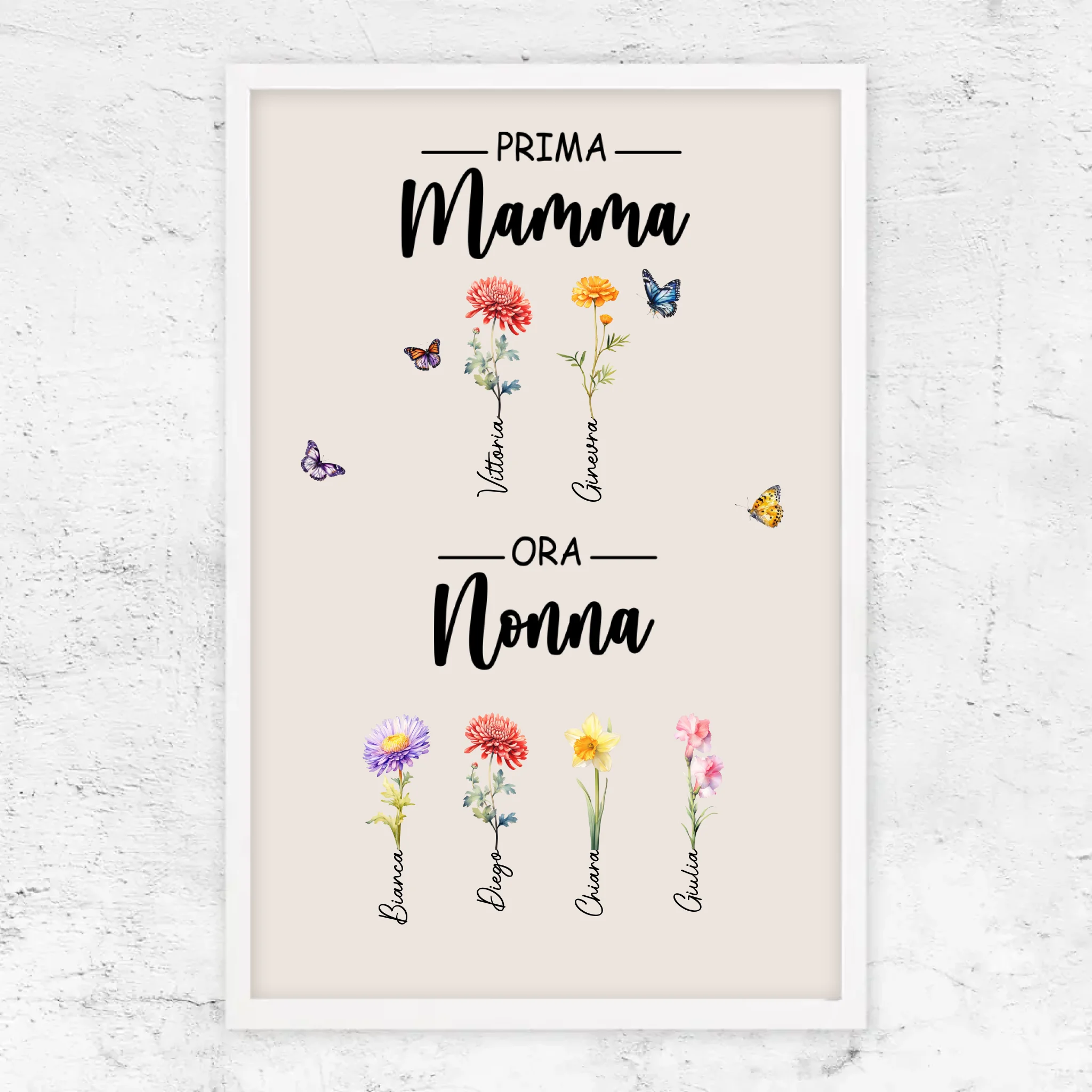 Poster personalizzato "Prima mamma, ora nonna"