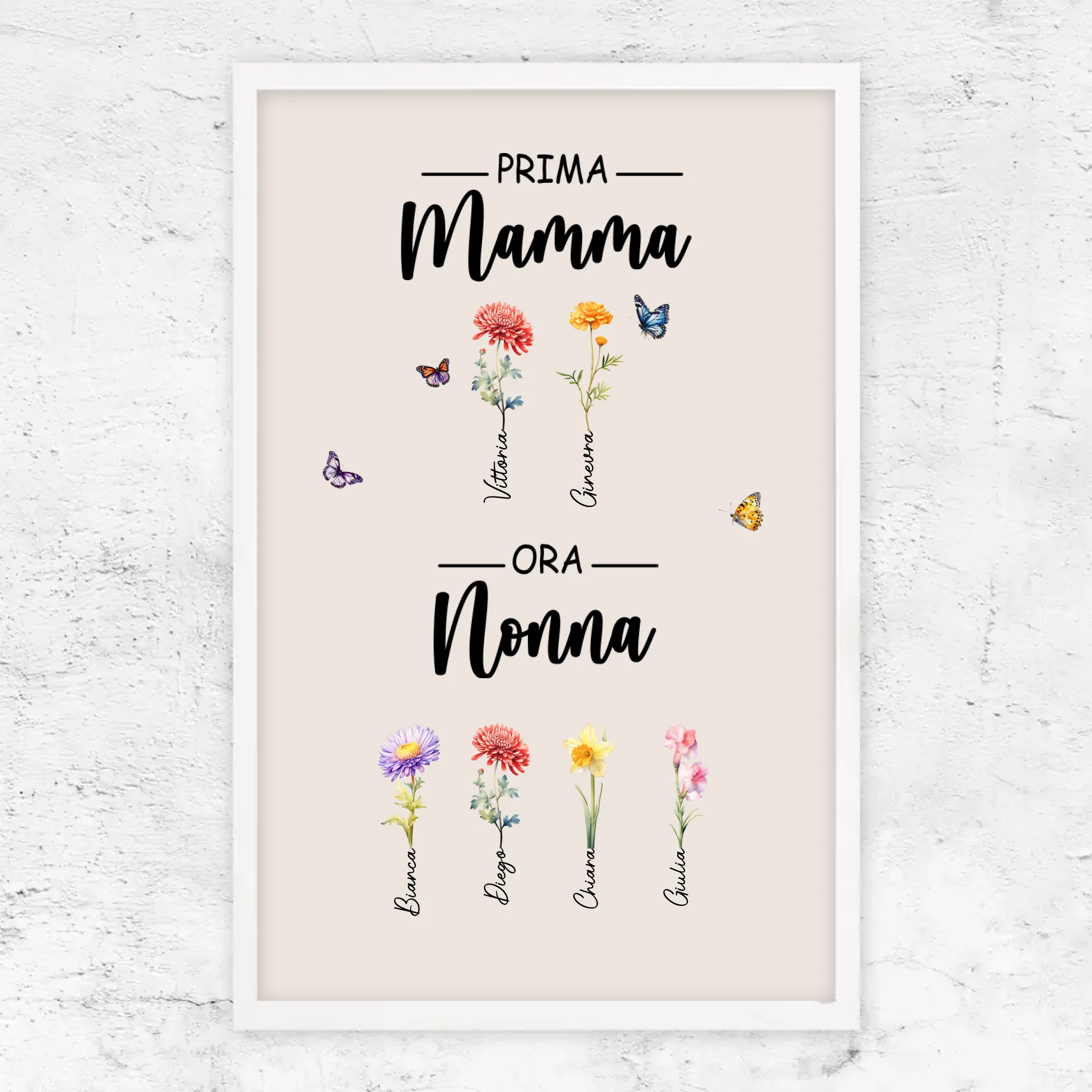 Poster personalizzato "Prima mamma, ora nonna"