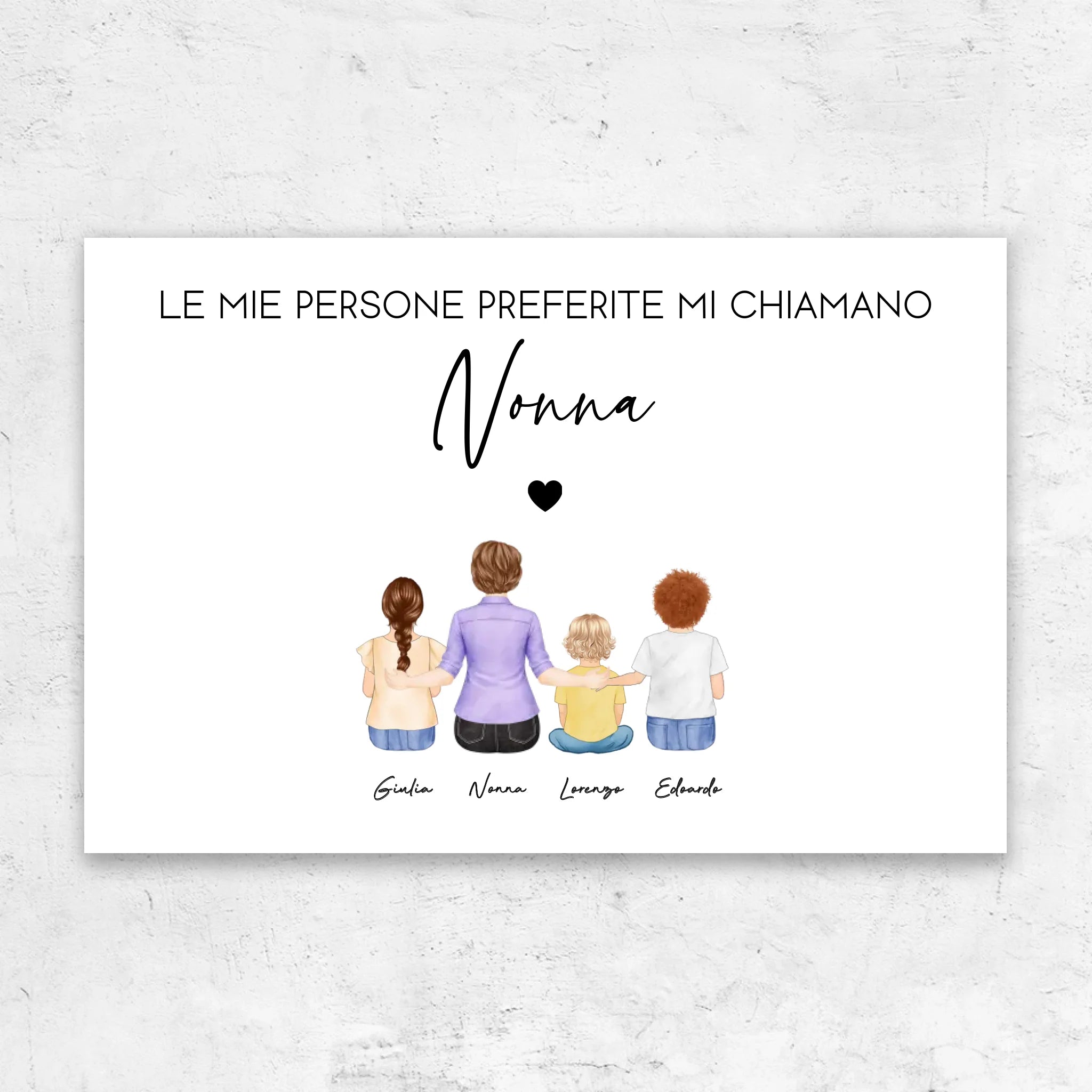 Tela personalizzata – Le mie persone preferite mi chiamano Nonna