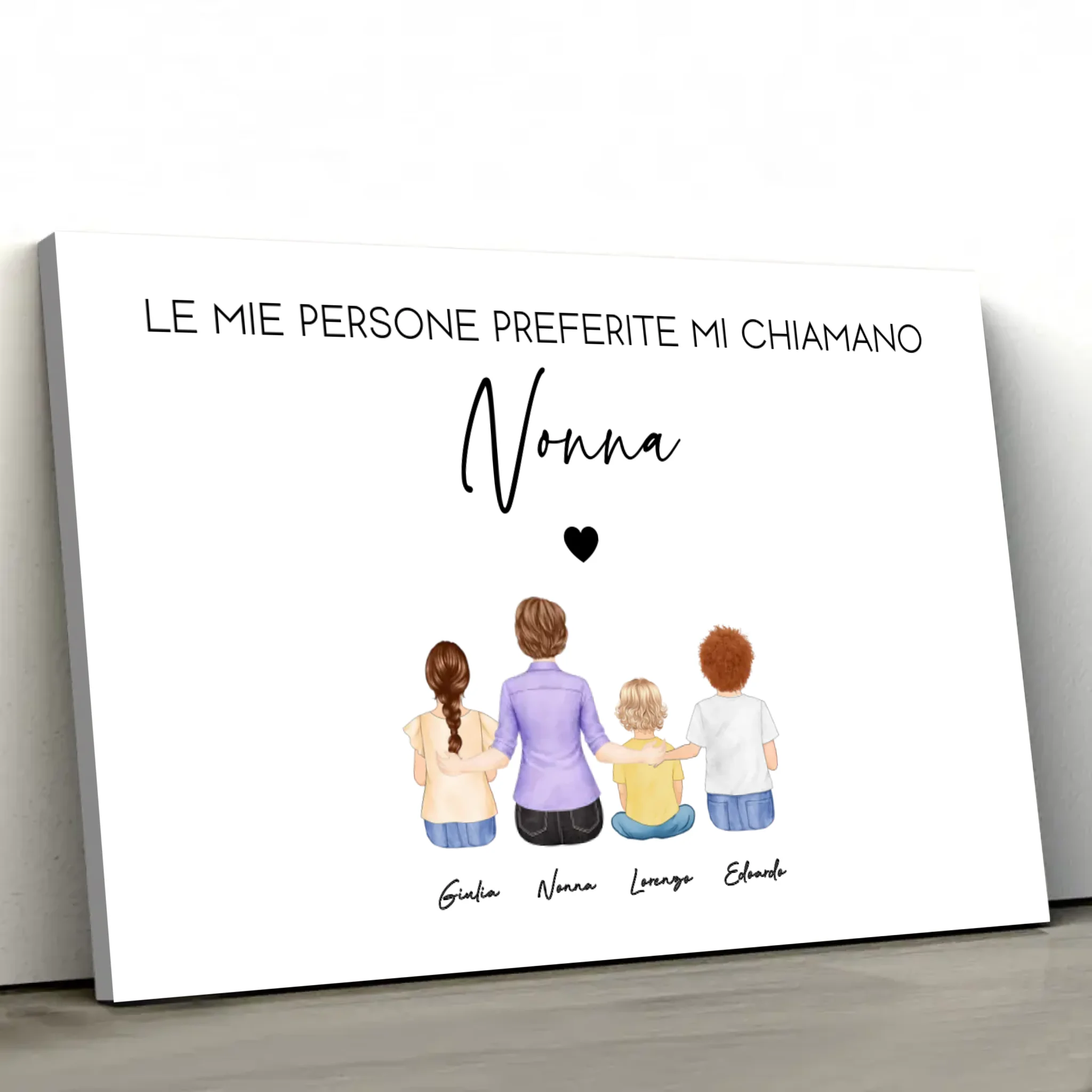 Tela personalizzata – Le mie persone preferite mi chiamano Nonna