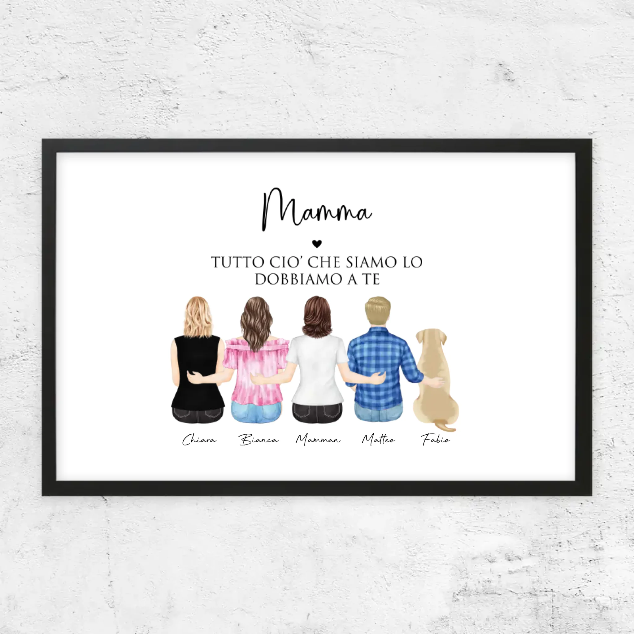 Poster personalizzato – Mamma e i suoi bambini