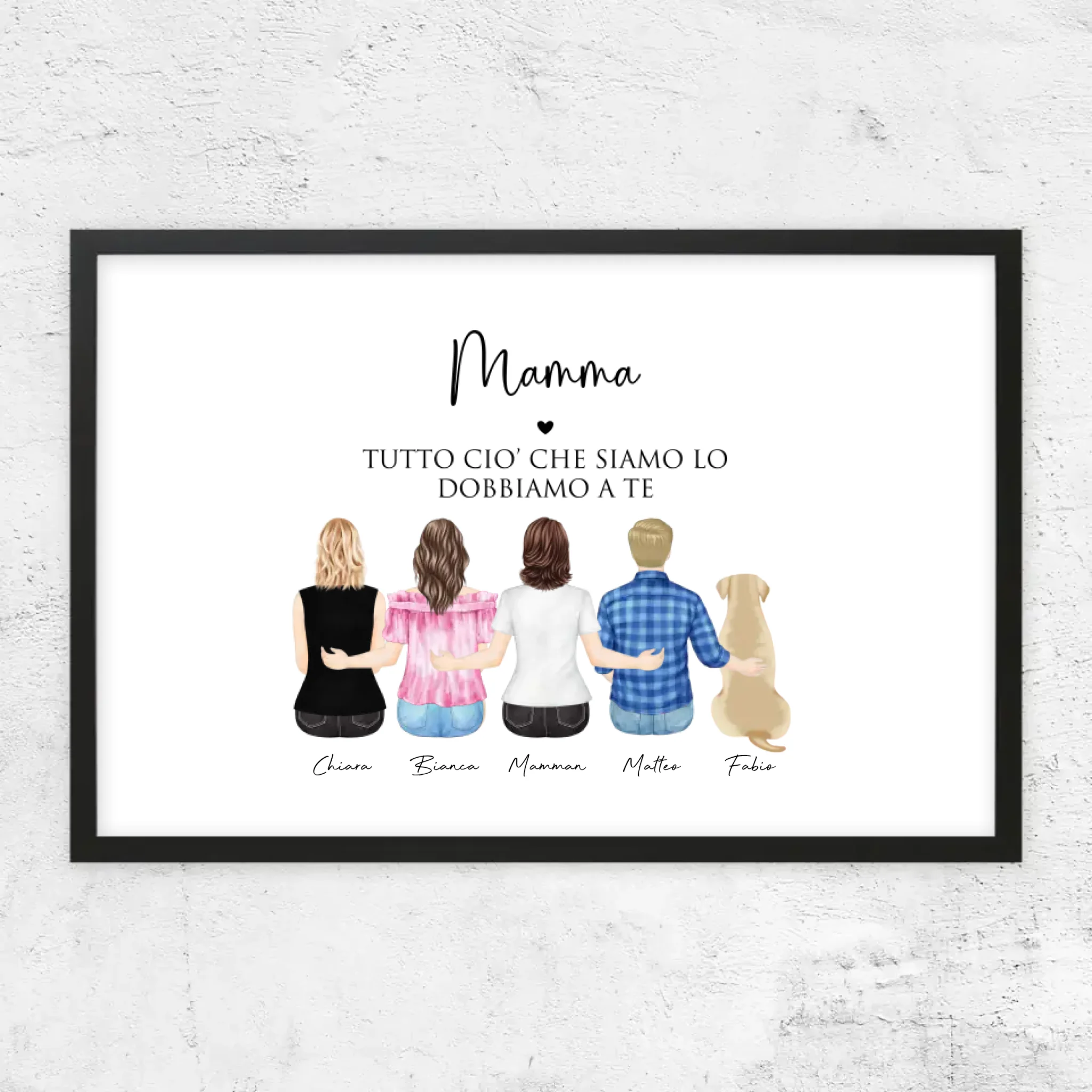 Poster personalizzato – Mamma e i suoi bambini