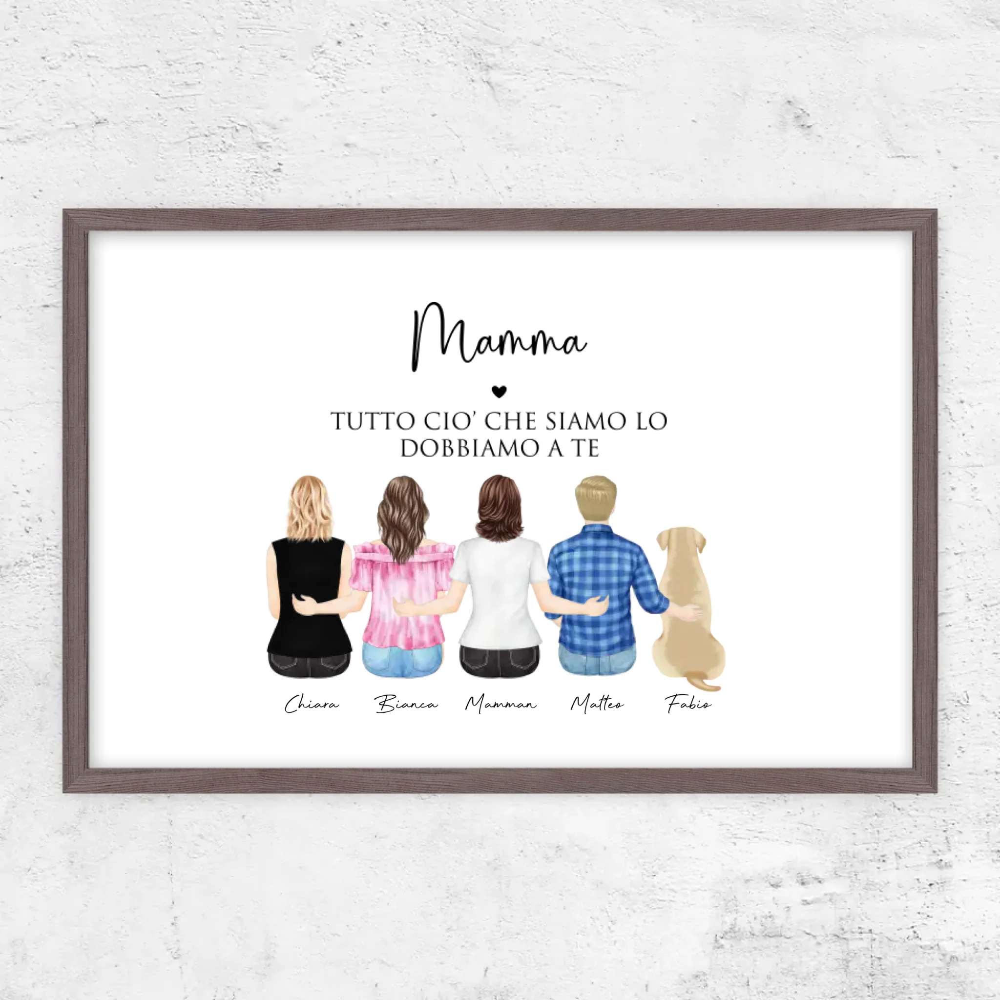 Poster personalizzato – Mamma e i suoi bambini