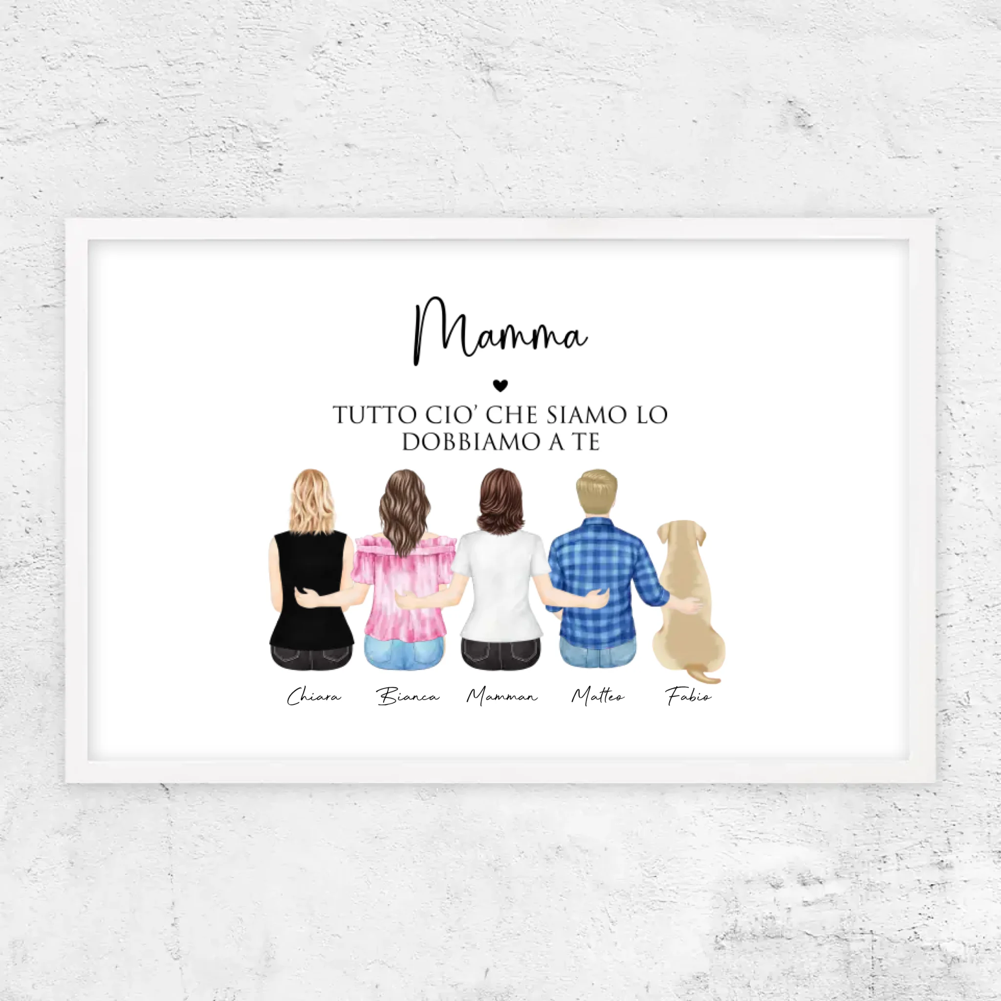 Poster personalizzato – Mamma e i suoi bambini