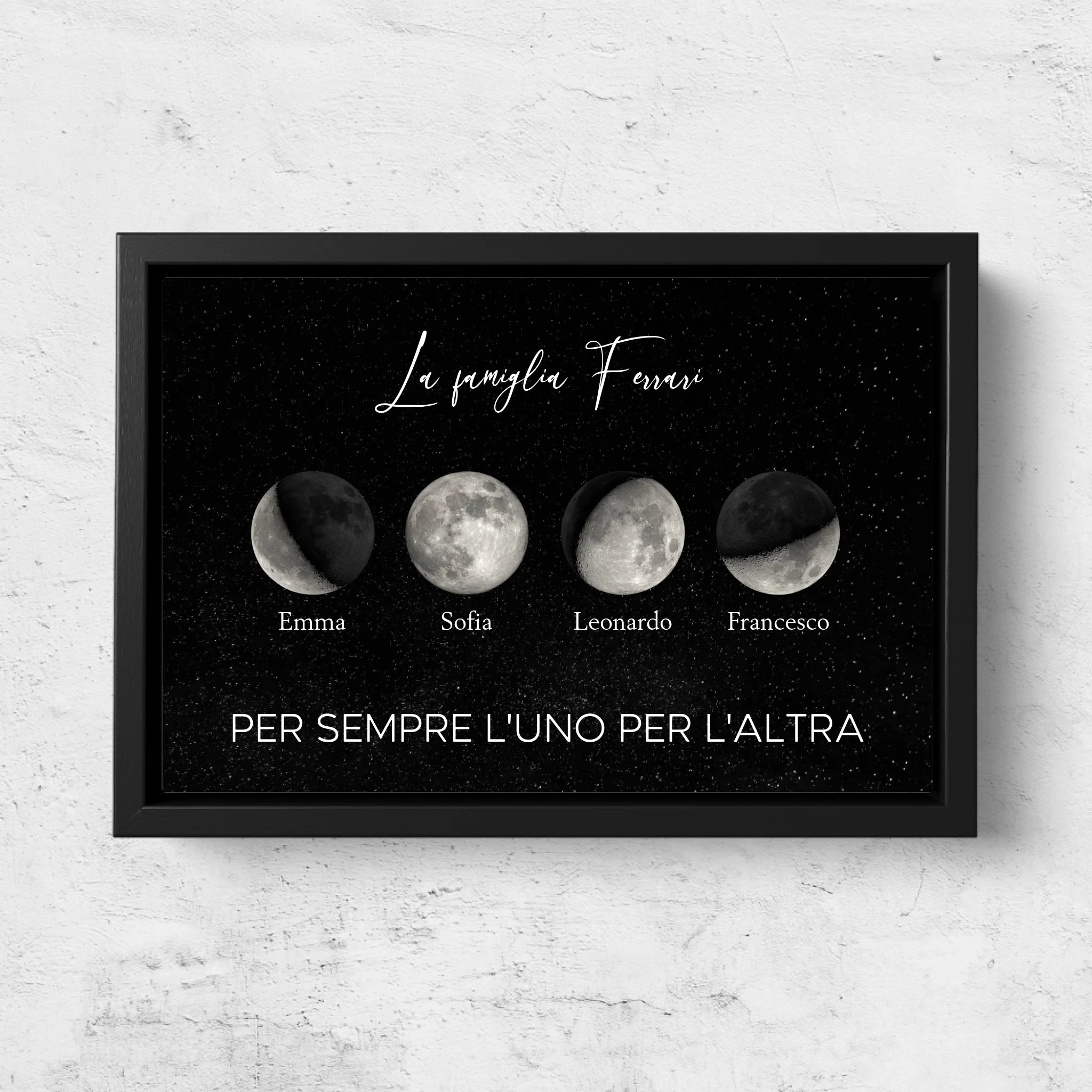 Tela personalizzata "Fasi lunari per famiglie"