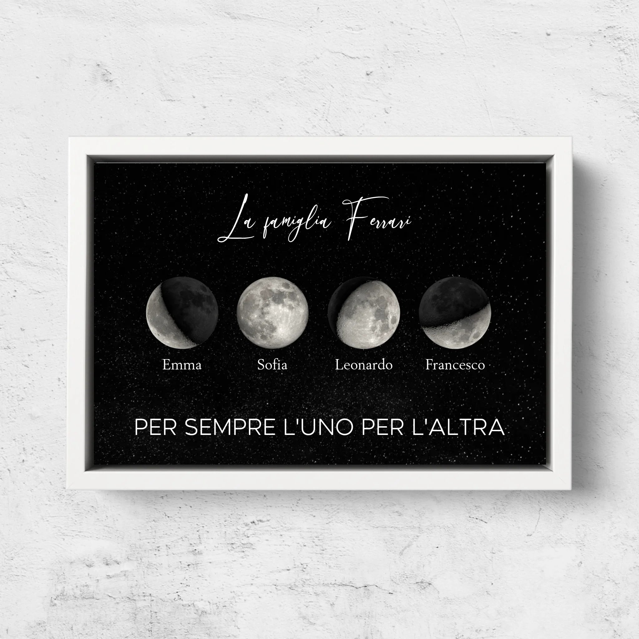 Tela personalizzata "Fasi lunari per famiglie"