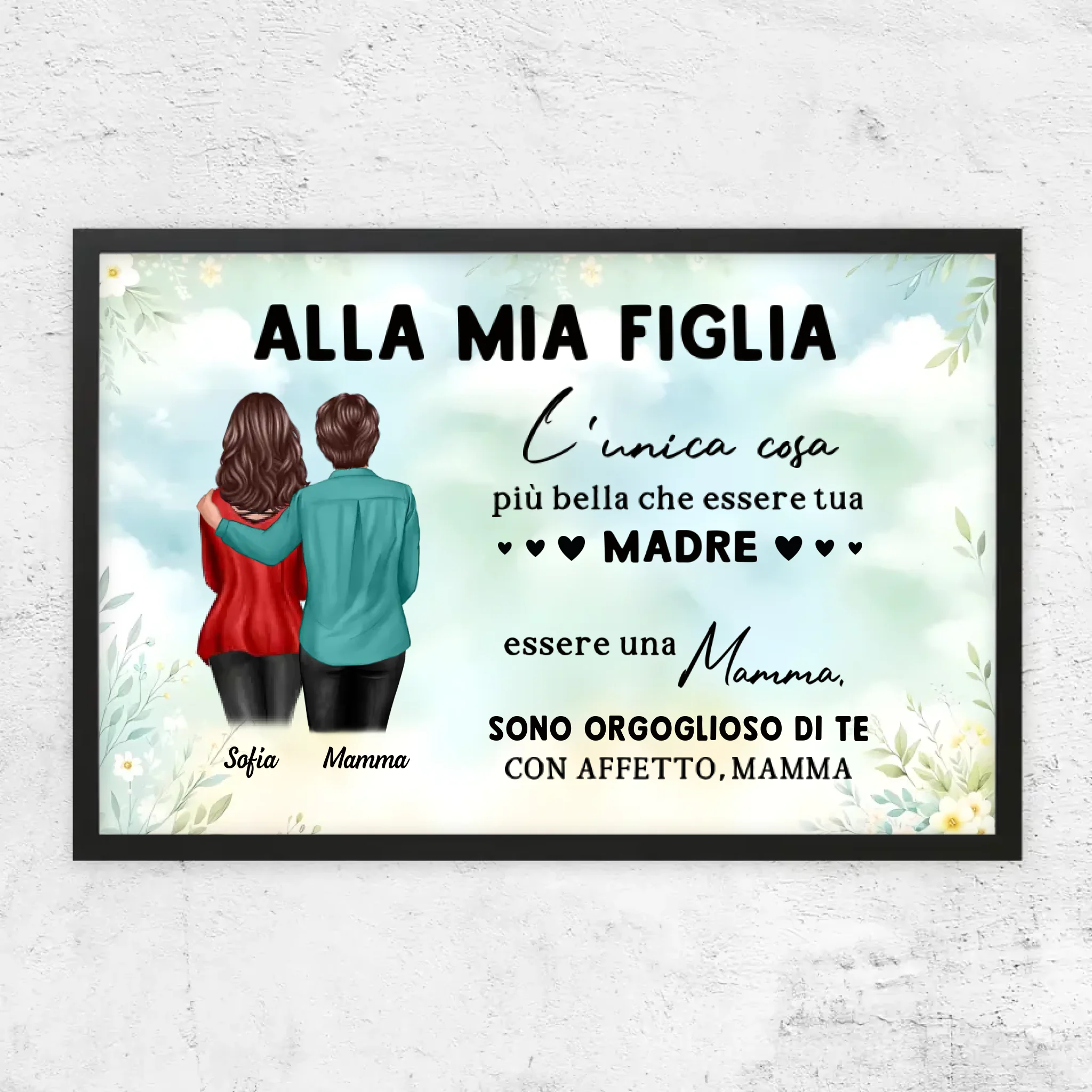 Poster personalizzato "Da mamma a figlia - Regalo per la festa della mamma"