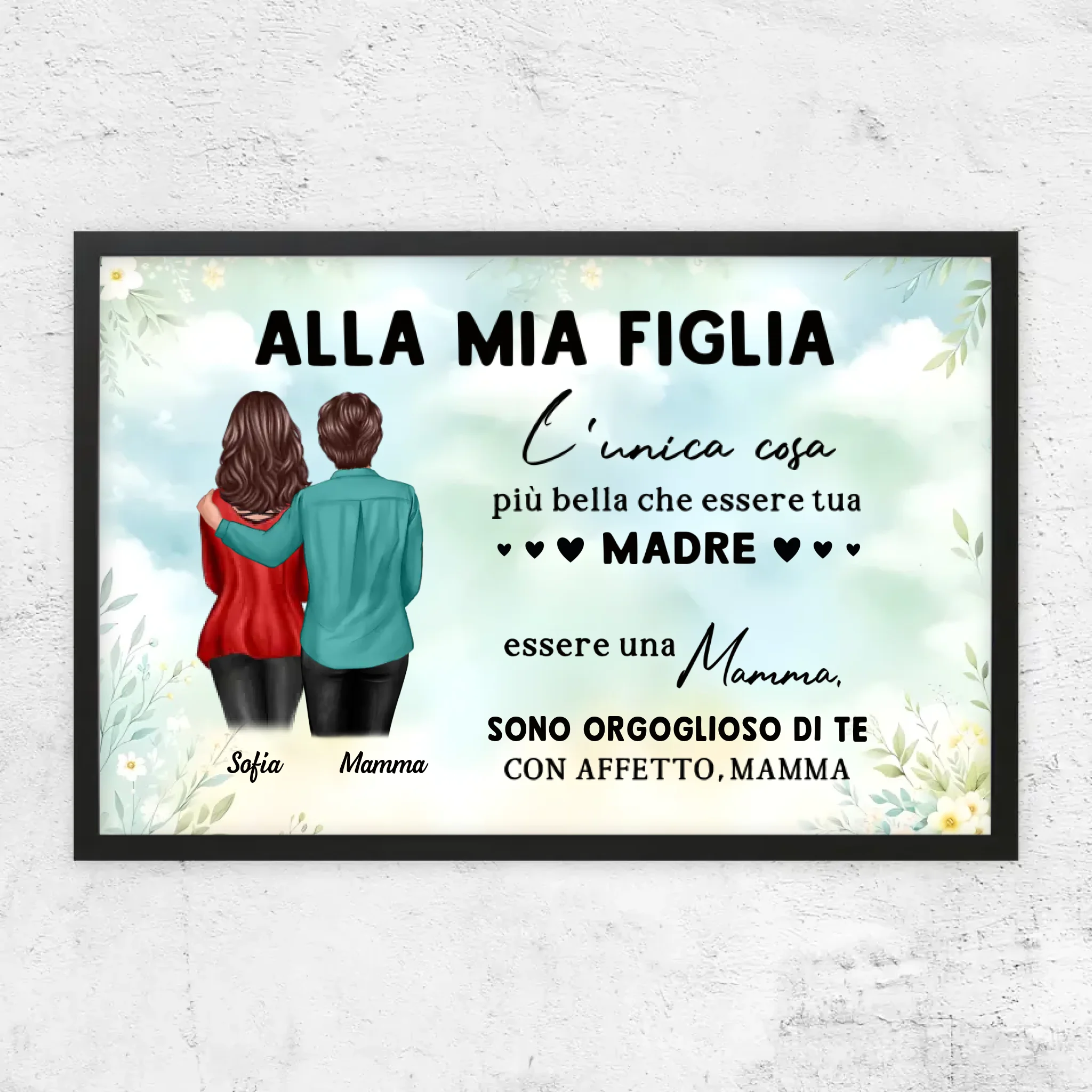 Poster personalizzato "Da mamma a figlia - Regalo per la festa della mamma"