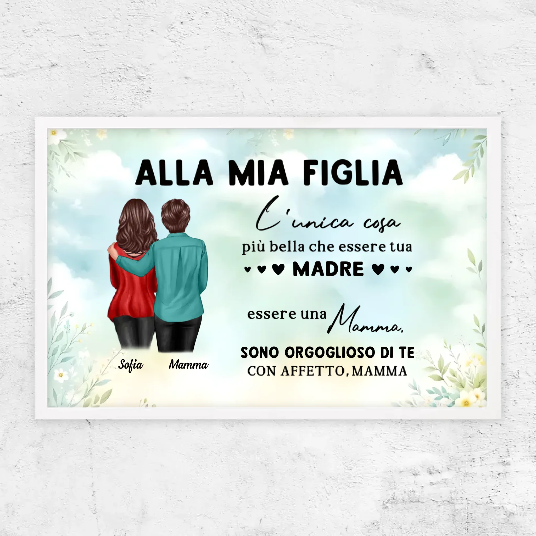 Poster personalizzato "Da mamma a figlia - Regalo per la festa della mamma"