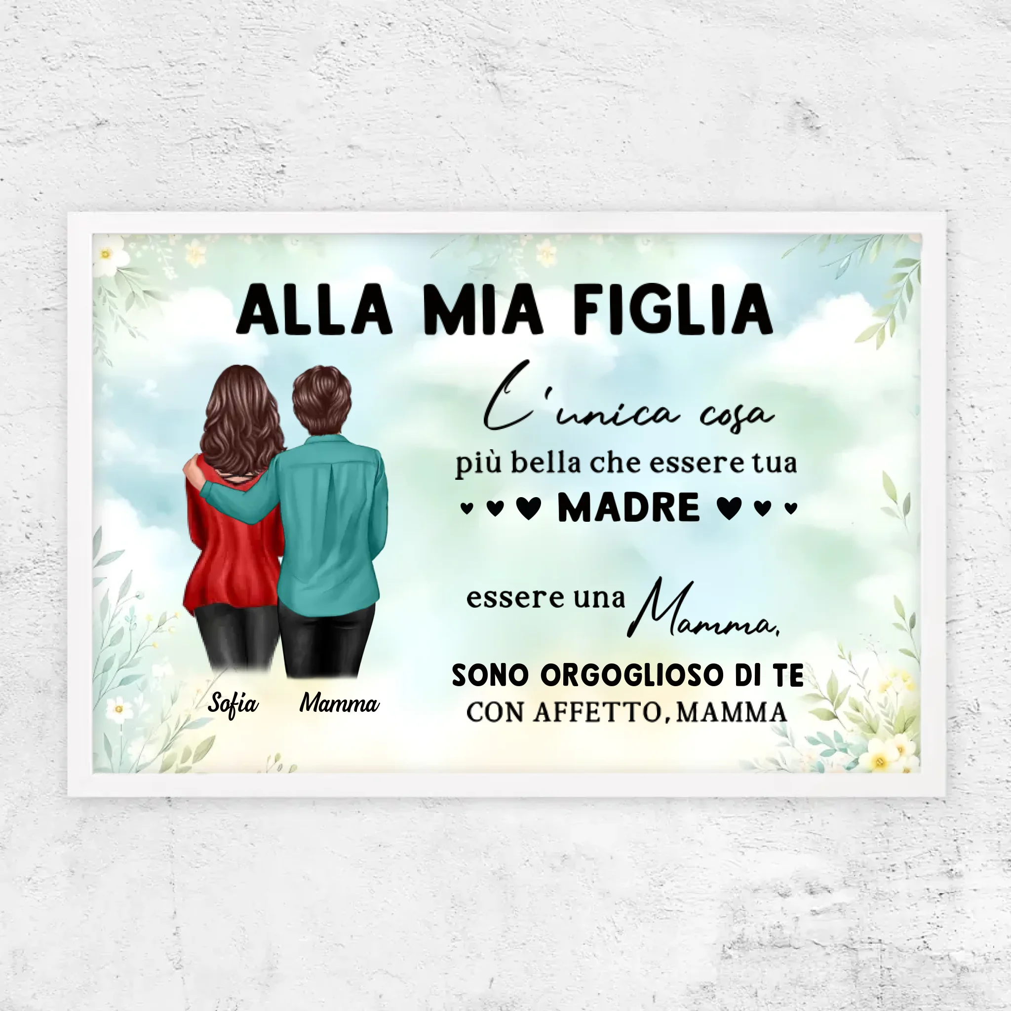 Poster personalizzato "Da mamma a figlia - Regalo per la festa della mamma"