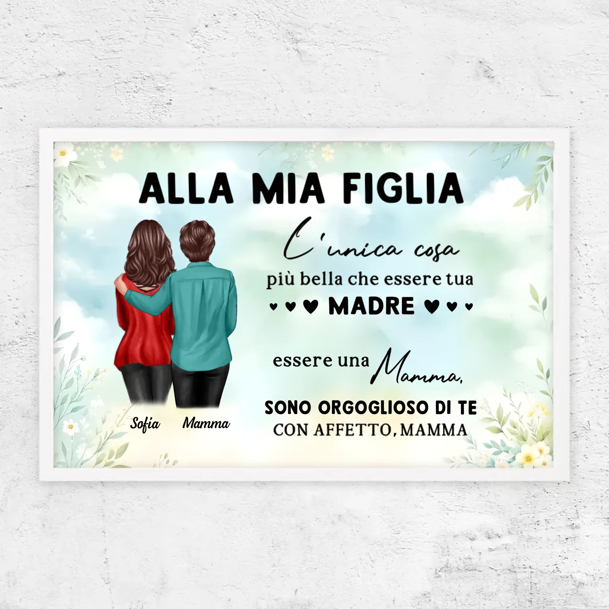 Poster personalizzato "Da mamma a figlia - Regalo per la festa della mamma"
