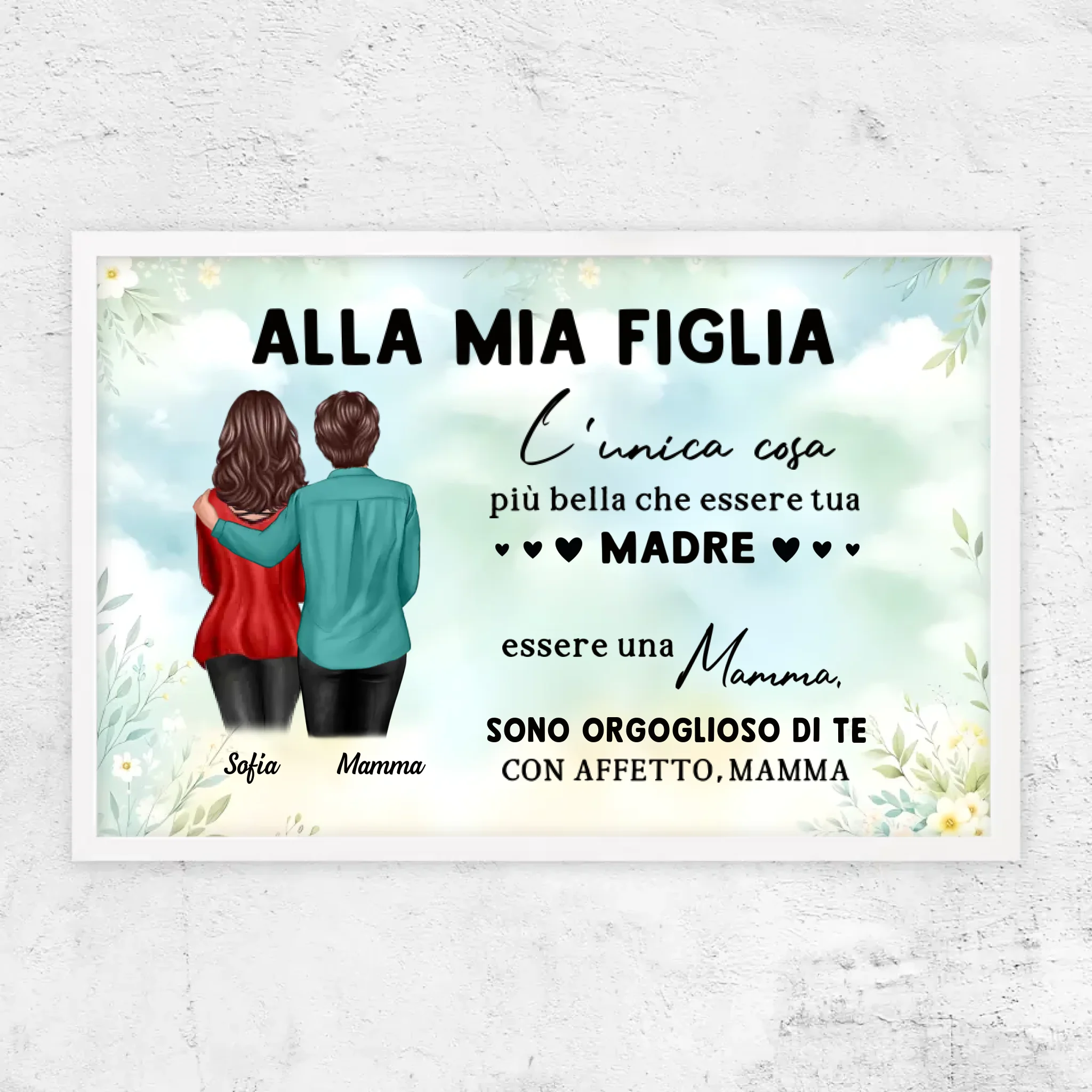 Poster personalizzato "Da mamma a figlia - Regalo per la festa della mamma"