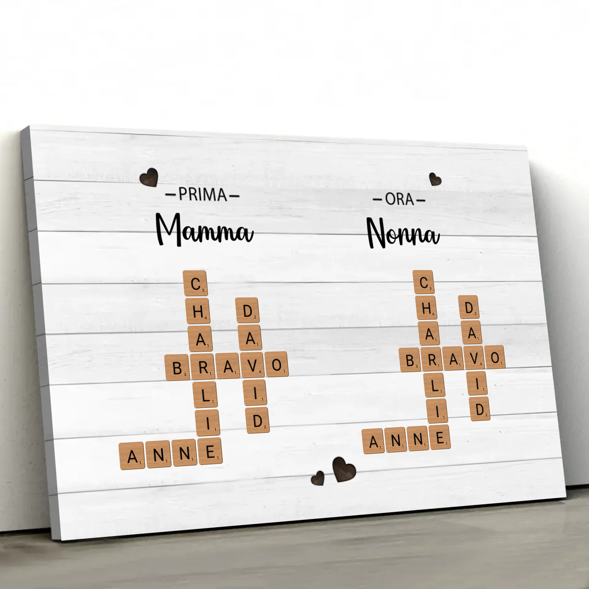 Tela personalizzata "Prima mamma, ora nonna - Cruciverba"