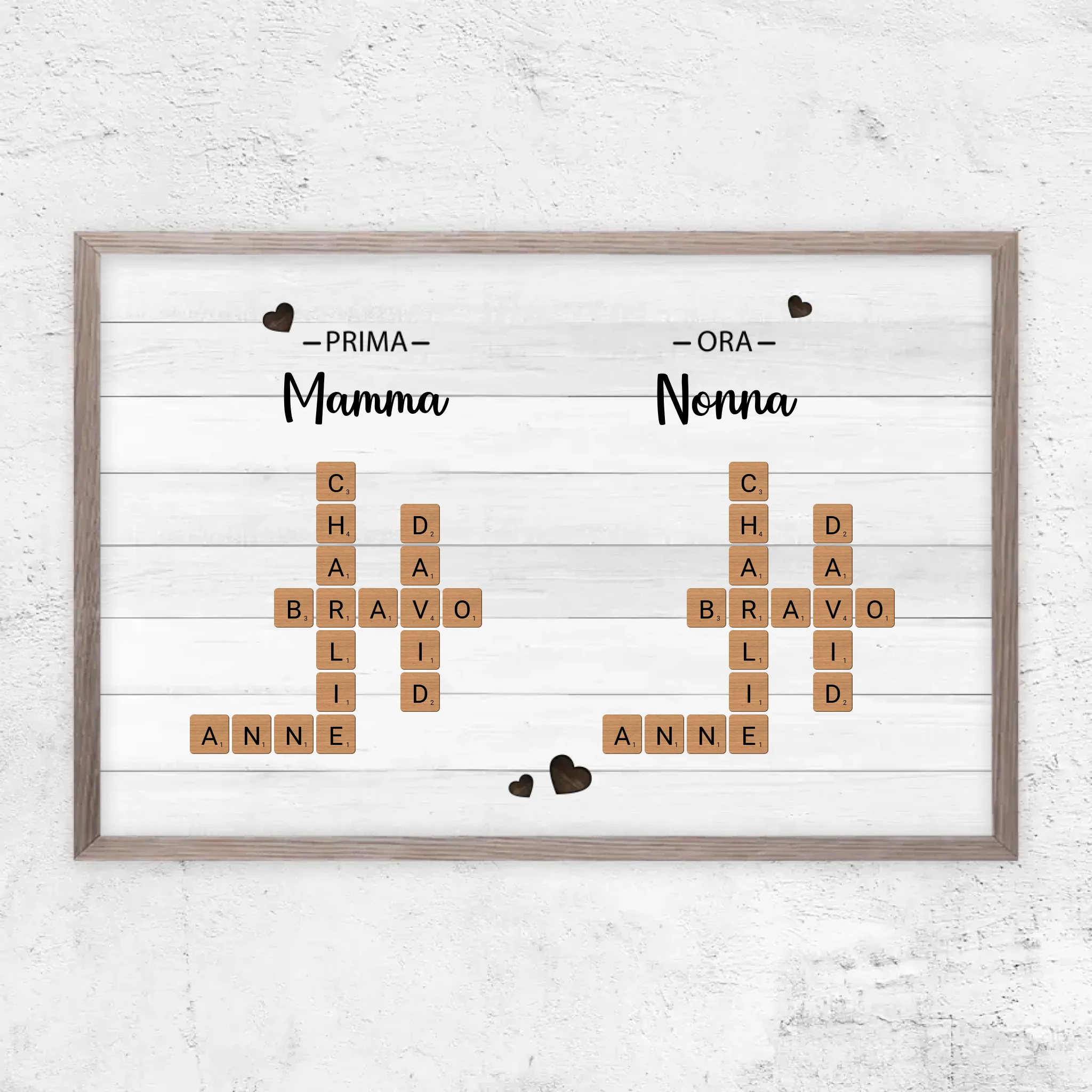Poster personalizzato "Prima mamma, ora nonna - Cruciverba"