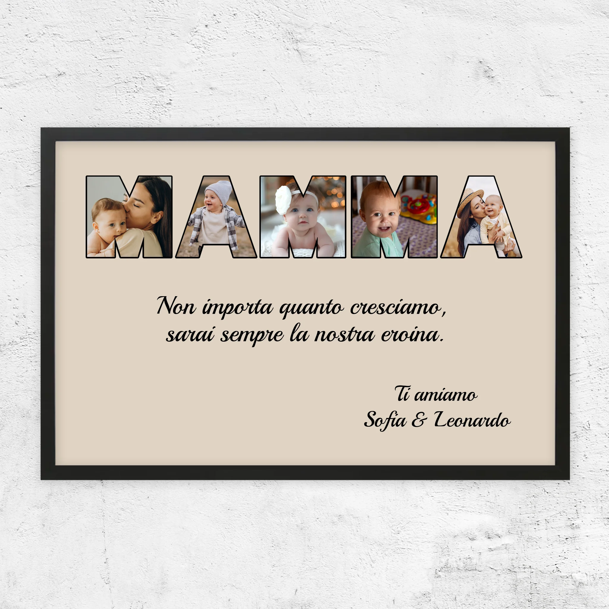 Poster personalizzato “Mamma rimane la mia eroina"