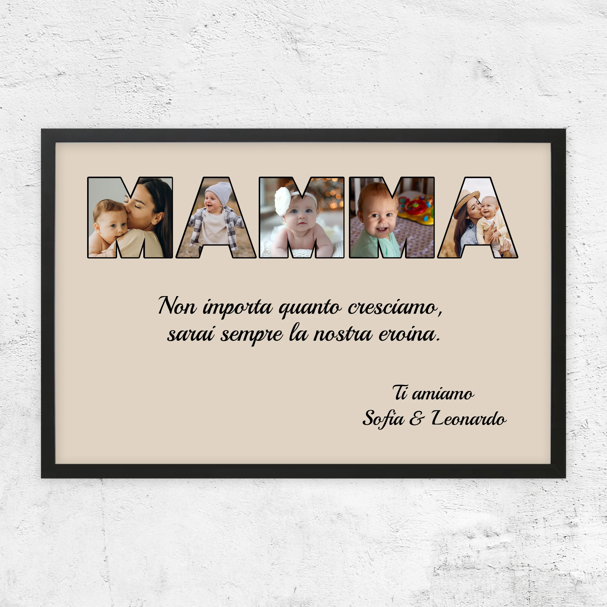 Poster personalizzato “Mamma rimane la mia eroina"