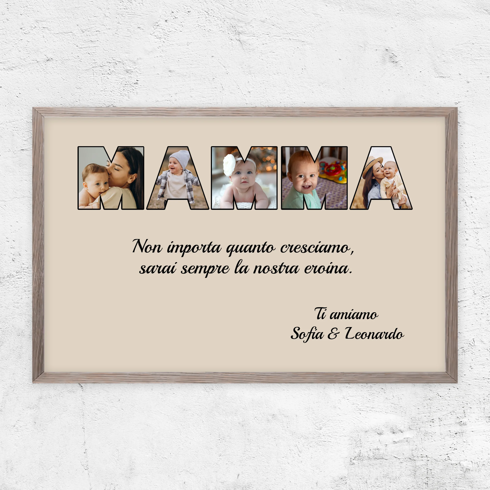 Poster personalizzato “Mamma rimane la mia eroina"