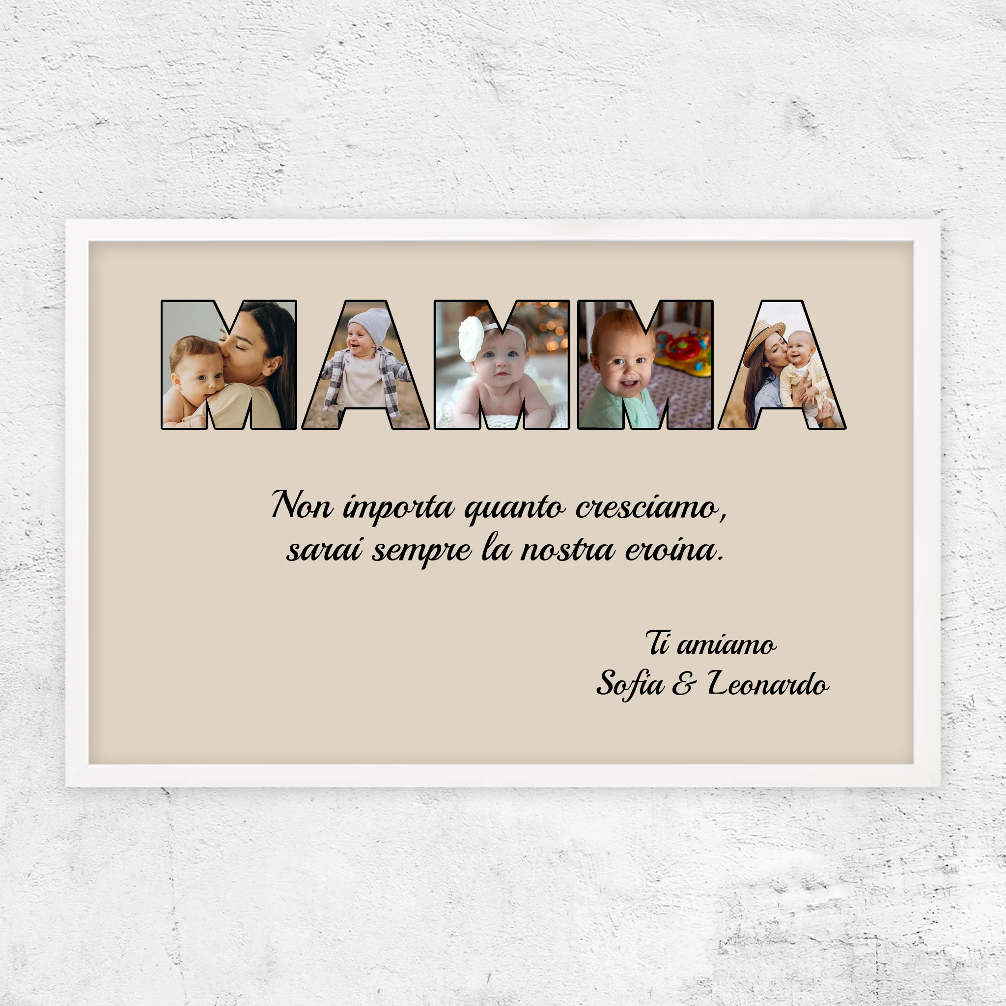 Poster personalizzato “Mamma rimane la mia eroina"