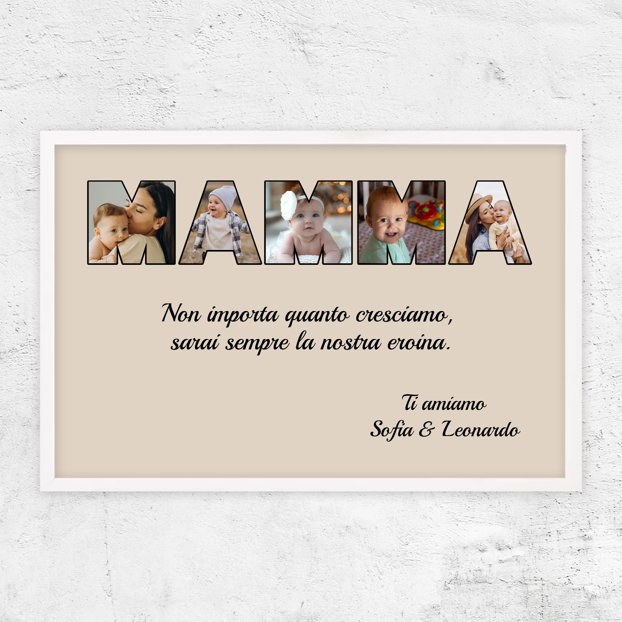 Poster personalizzato “Mamma rimane la mia eroina"