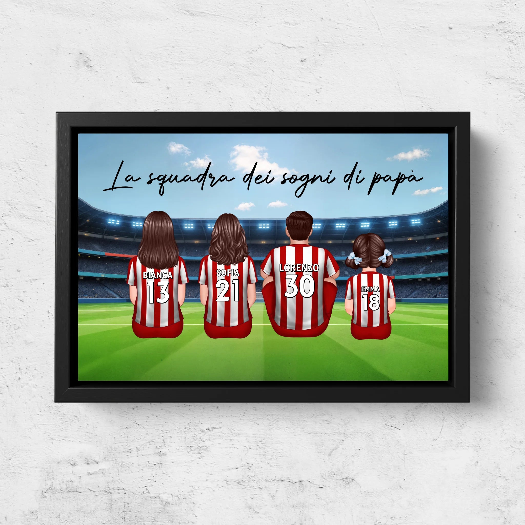 Tela personalizzata "La squadra dei sogni di papà - Calcio"