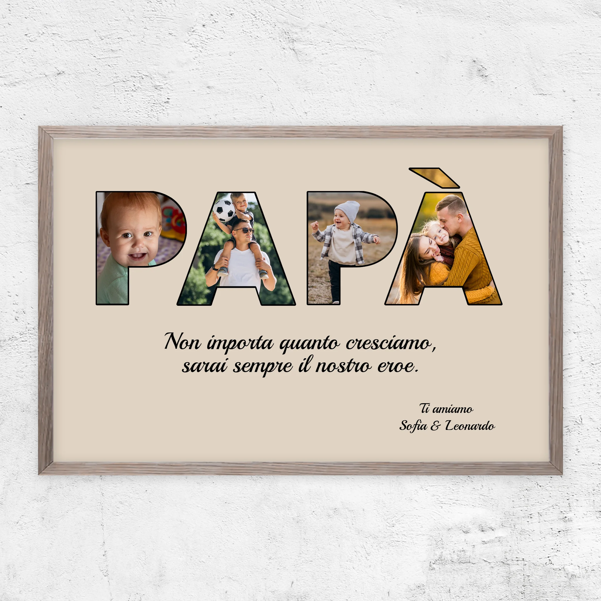 Poster personalizzato “Papà rimane il mio eroe"