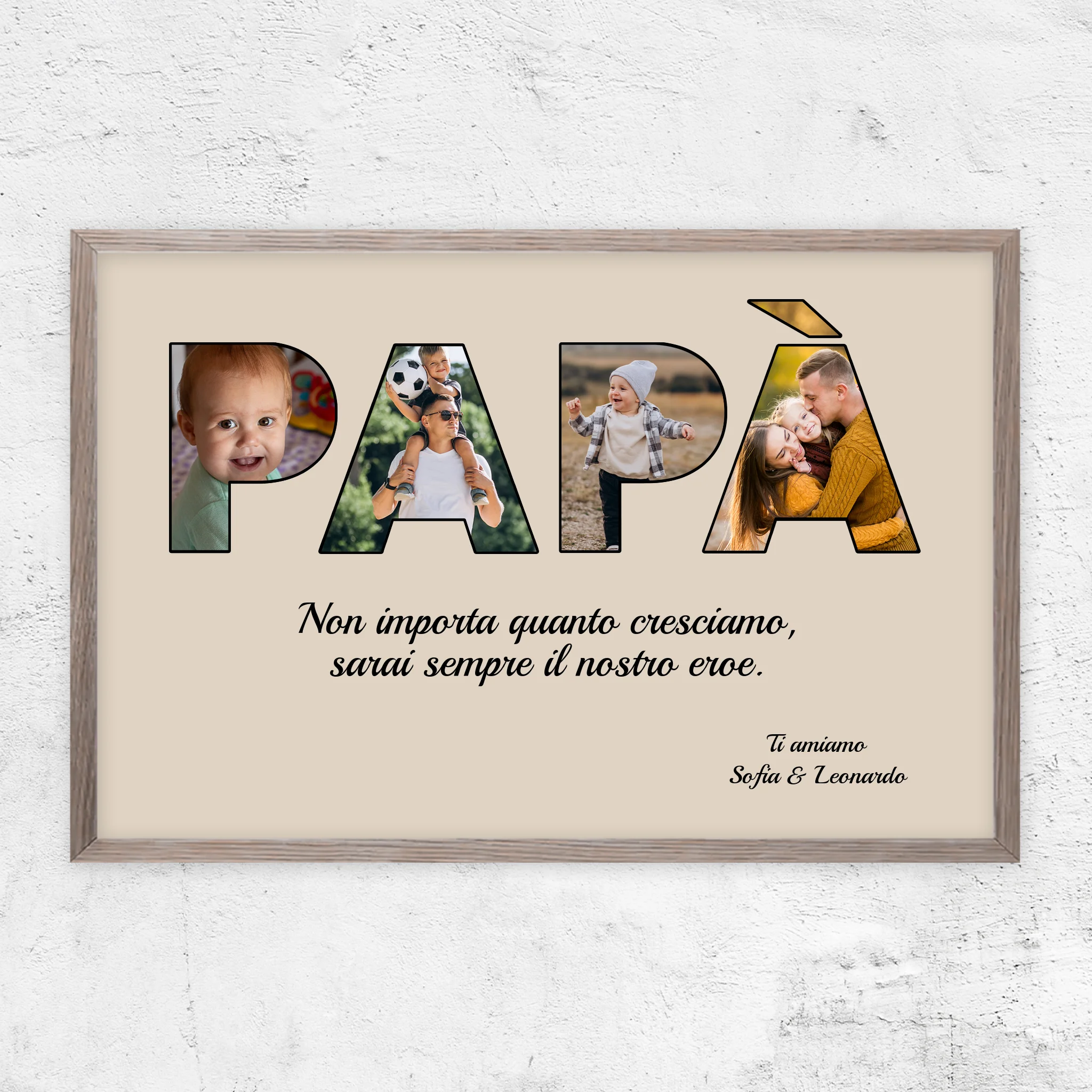 Poster personalizzato “Papà rimane il mio eroe"