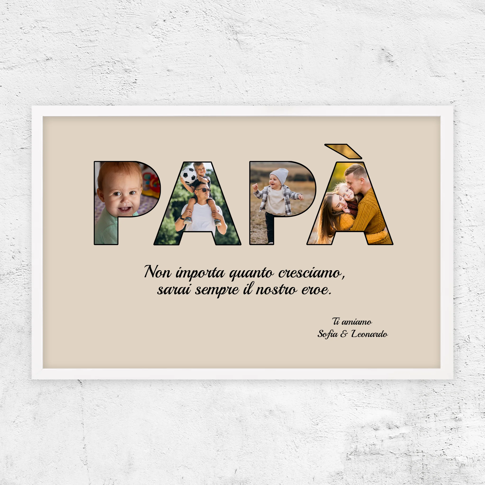 Poster personalizzato “Papà rimane il mio eroe"