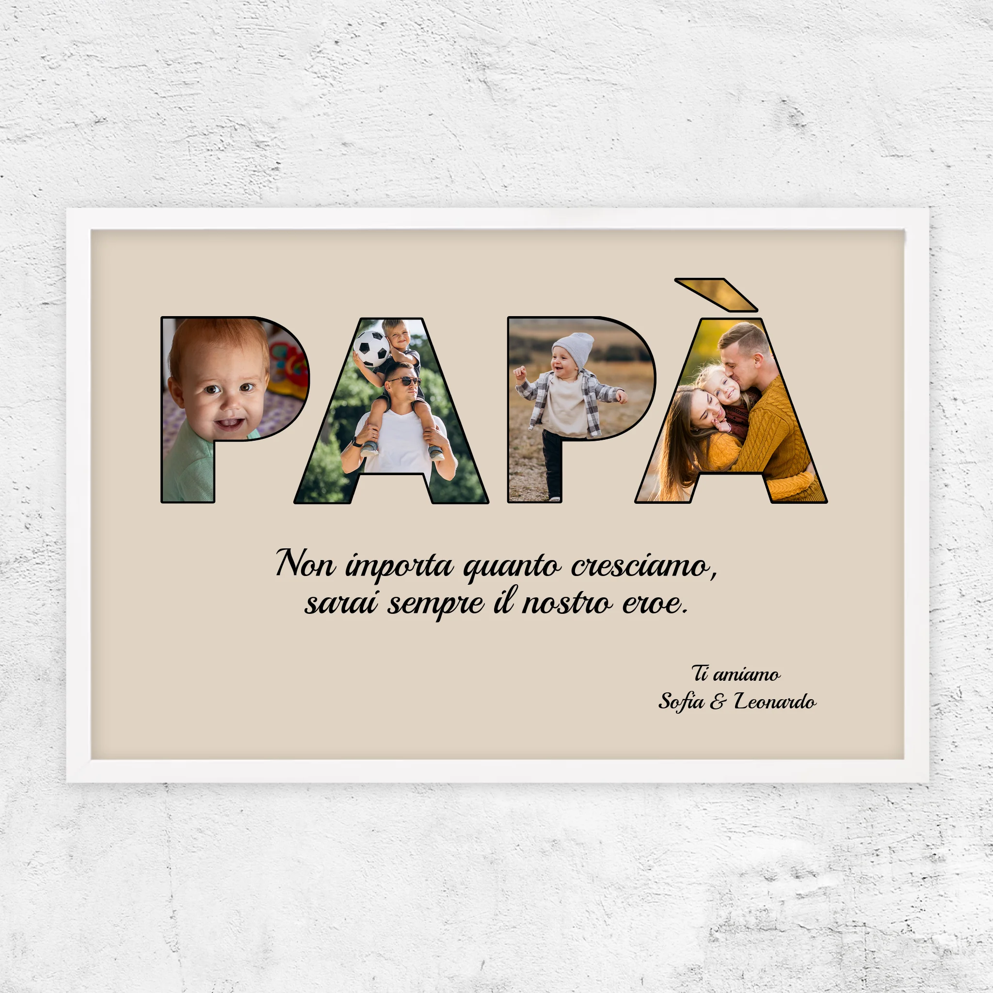 Poster personalizzato “Papà rimane il mio eroe"