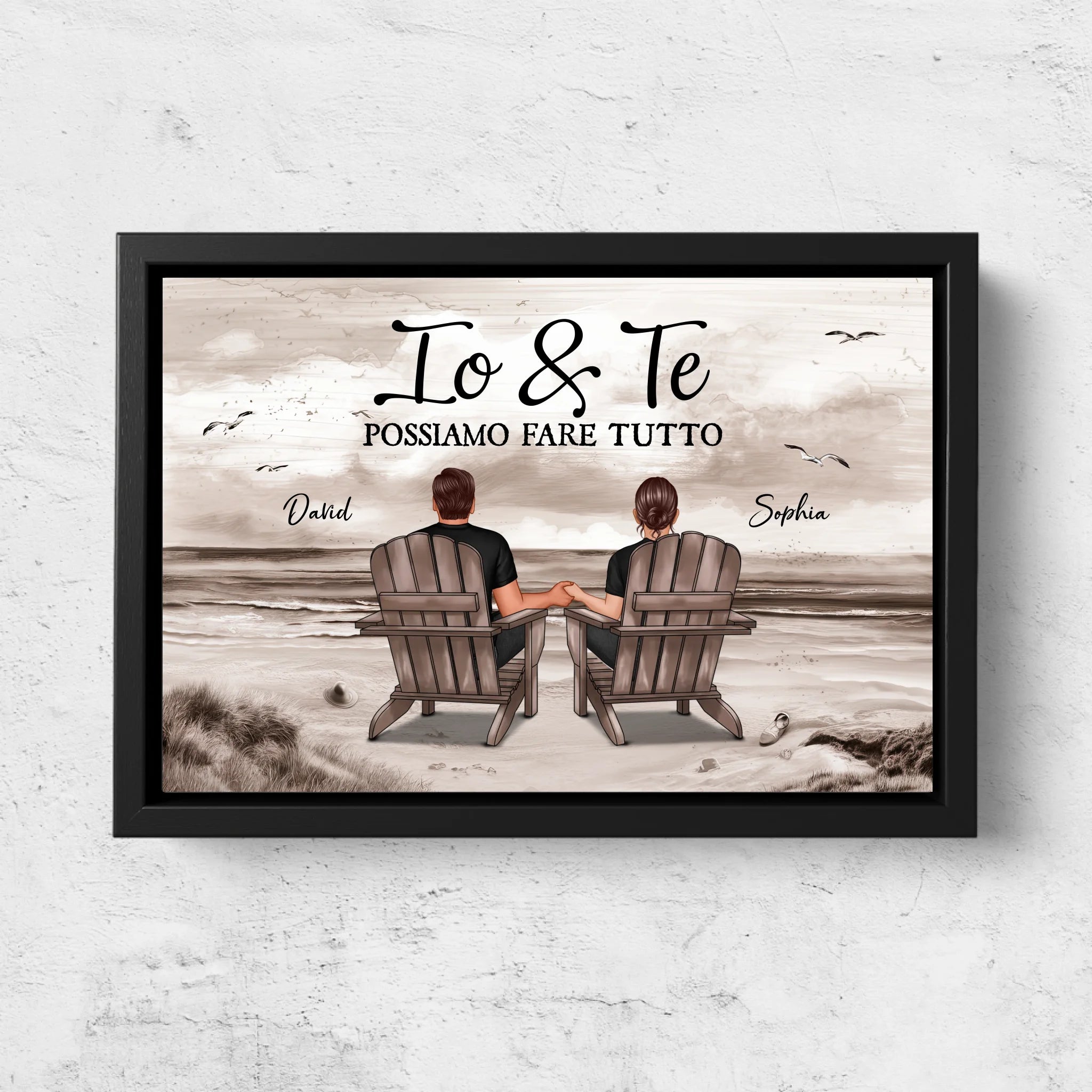 Tela personalizzata “Io e te possiamo fare tutto”