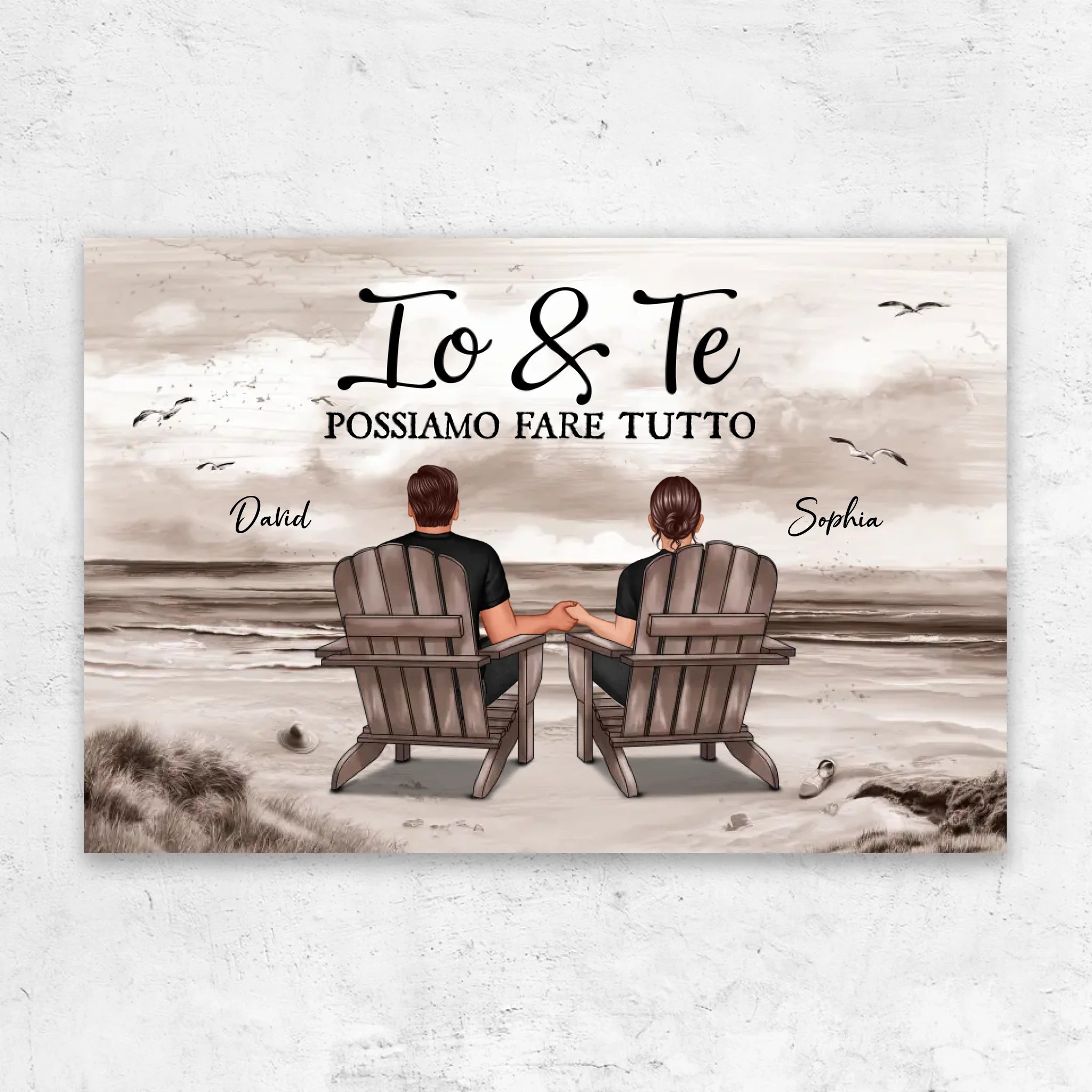 Tela personalizzata “Io e te possiamo fare tutto”
