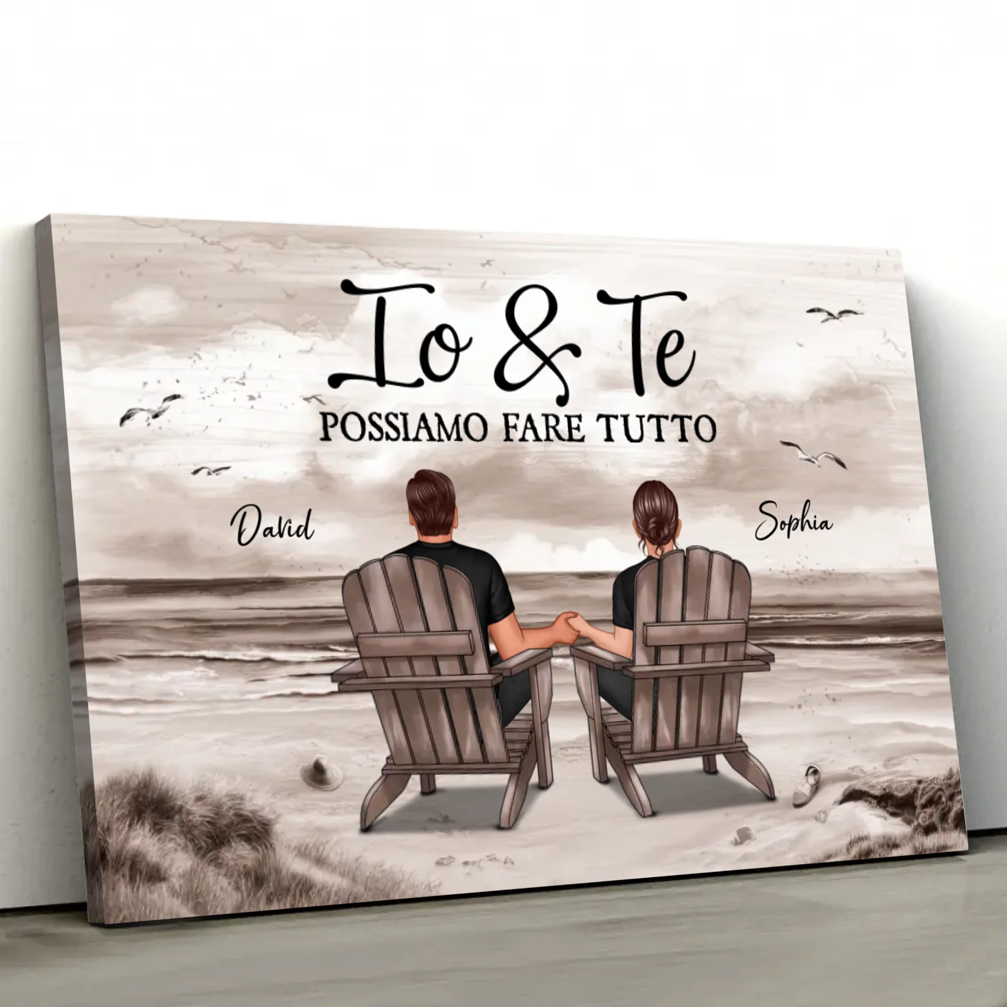 Tela personalizzata “Io e te possiamo fare tutto”