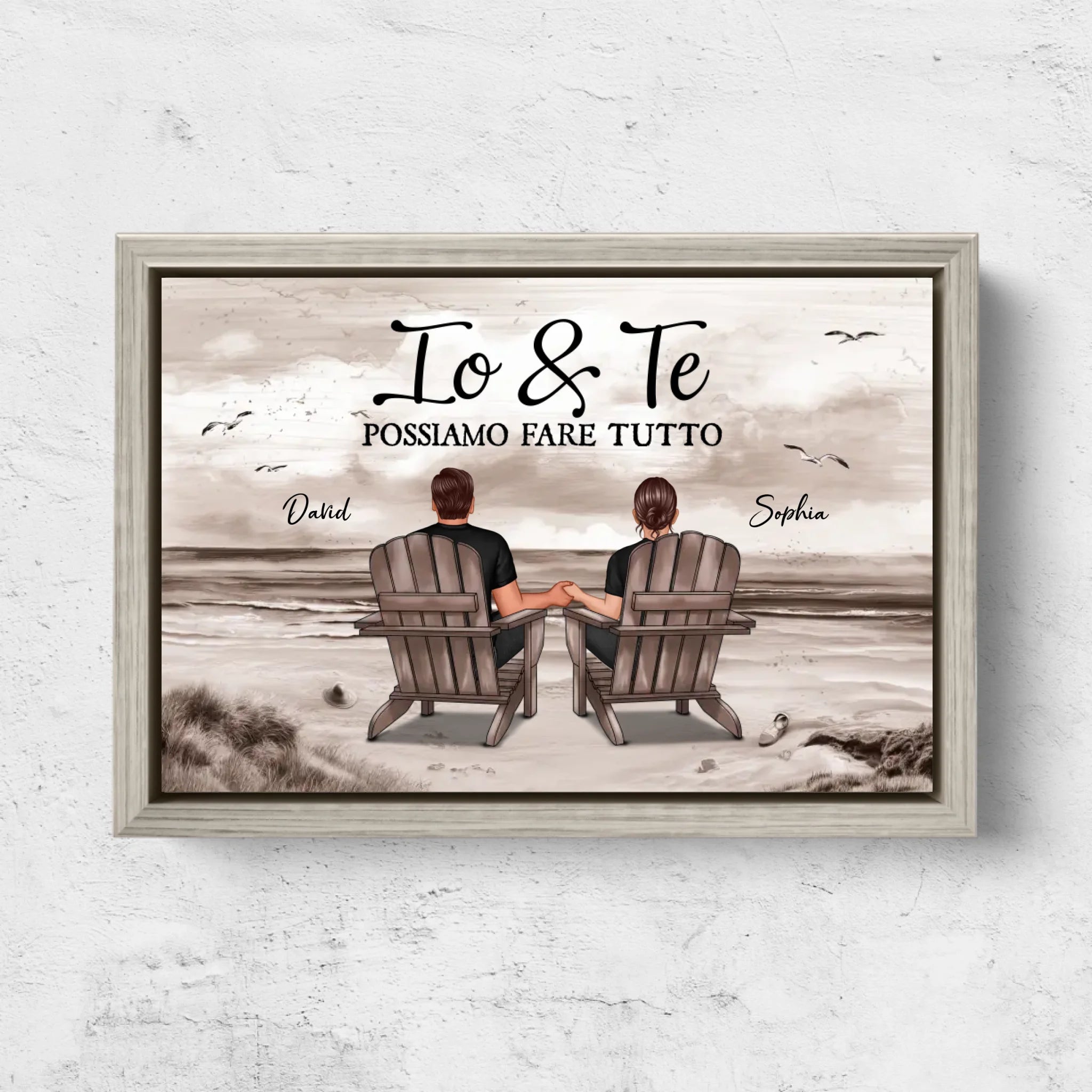 Tela personalizzata “Io e te possiamo fare tutto”