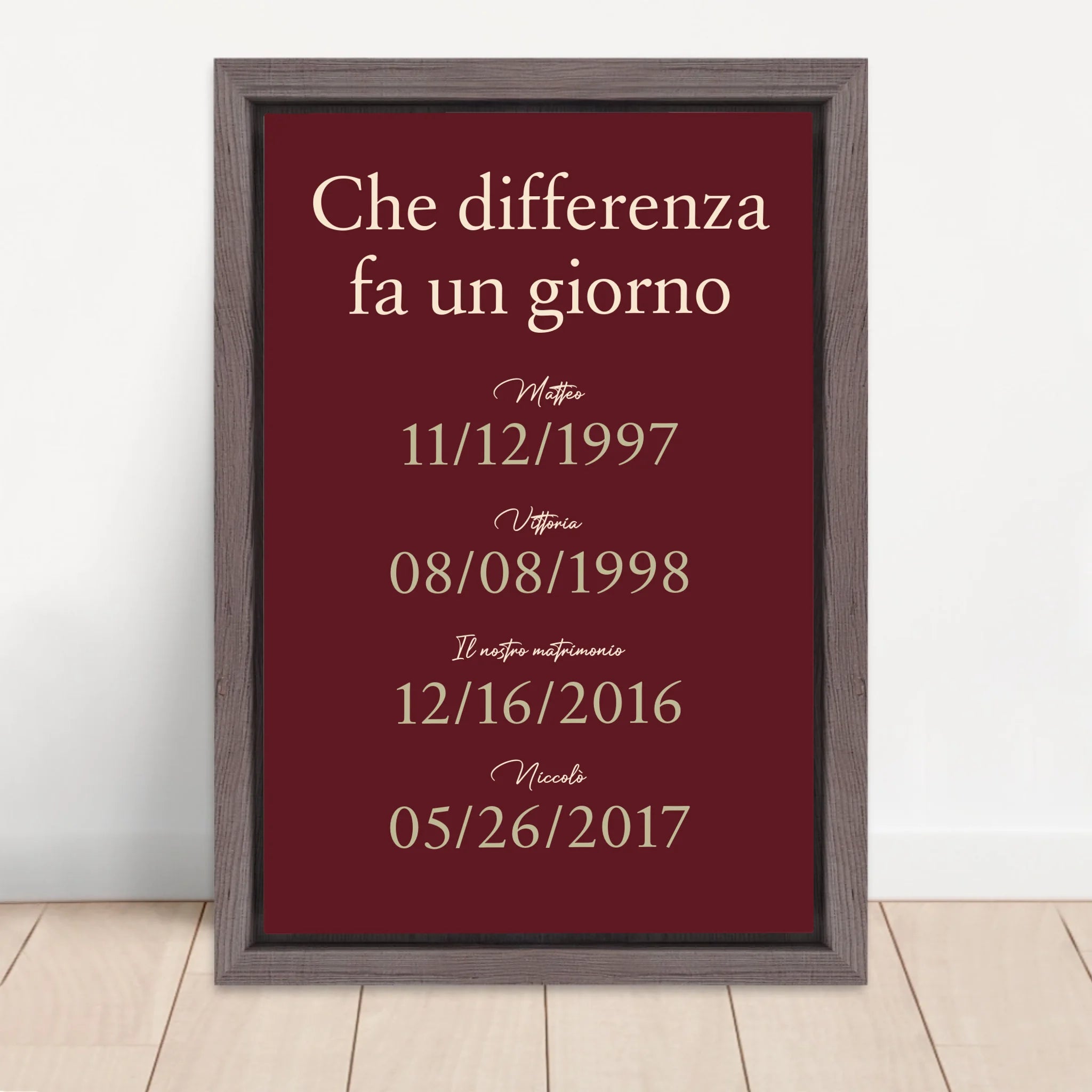 Vertical Framed  Canvas-Oak 2026