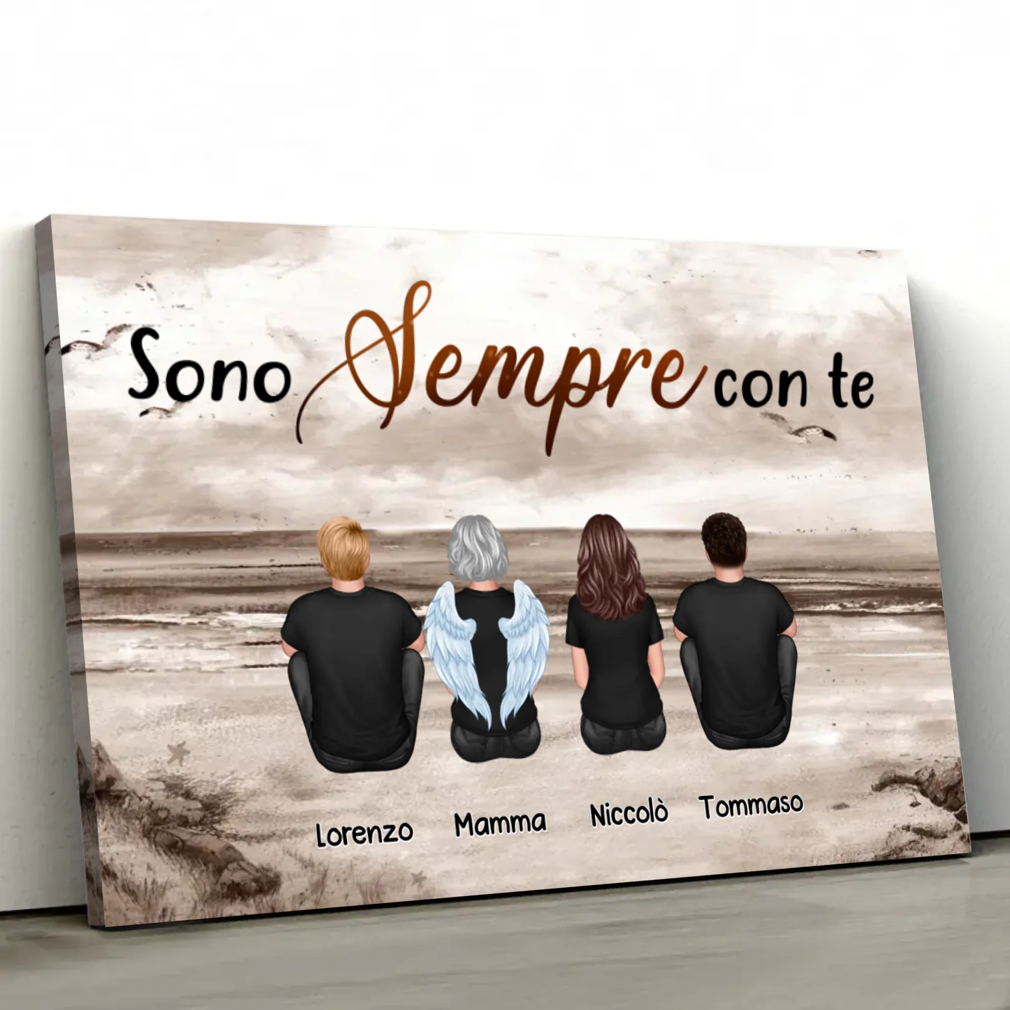 Tela personalizzata "Siamo sempre con te - Familiare scomparso"