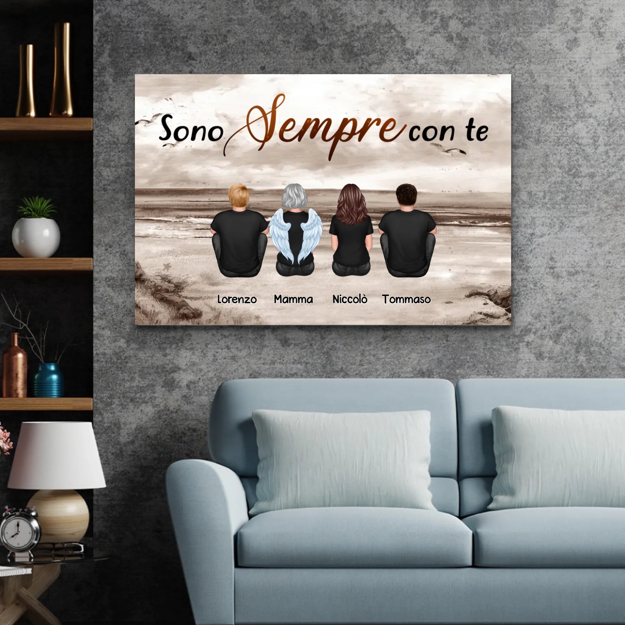 Tela personalizzata "Siamo sempre con te - Familiare scomparso"