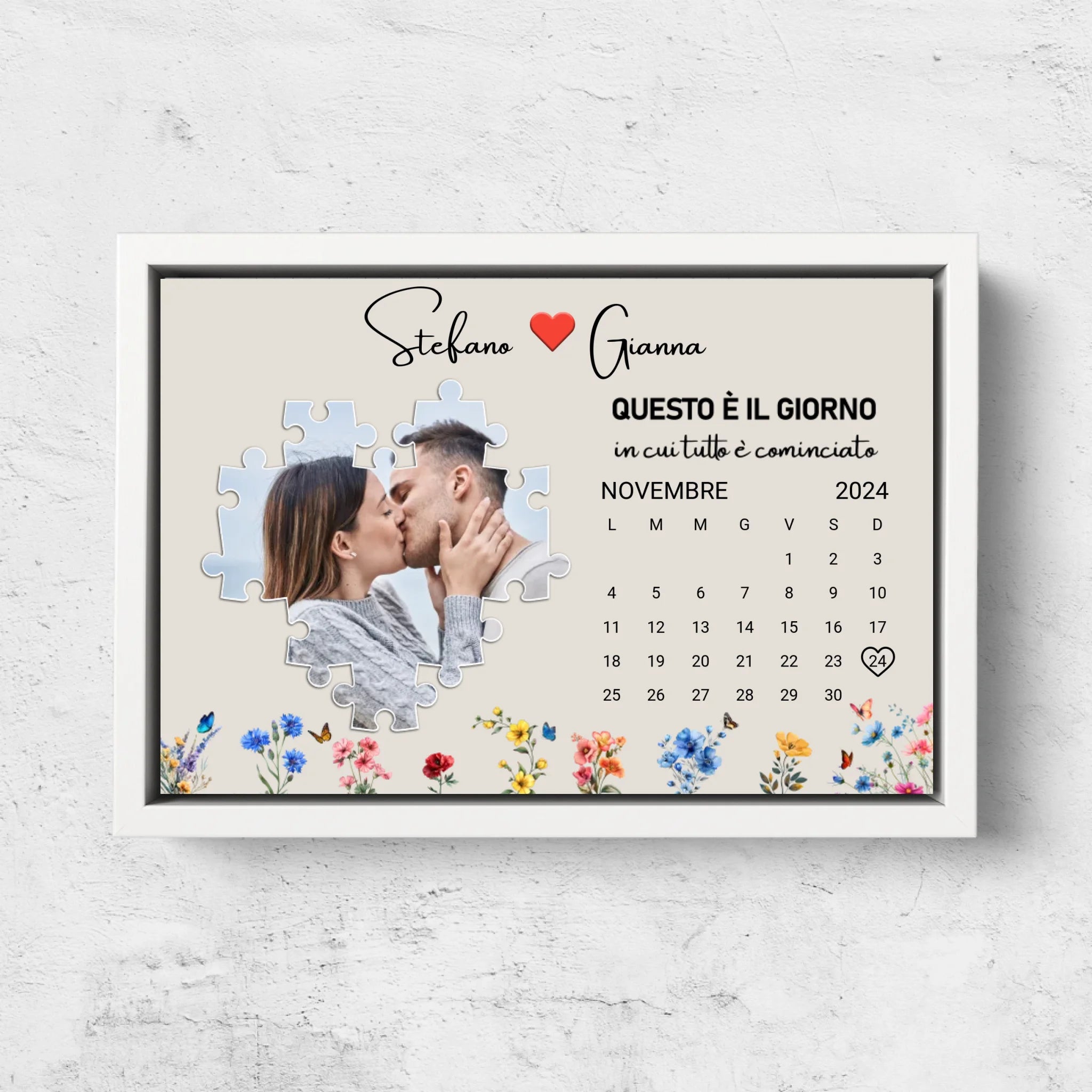 Tela personalizzata “Questo è il giorno in cui tutto è cominciato”