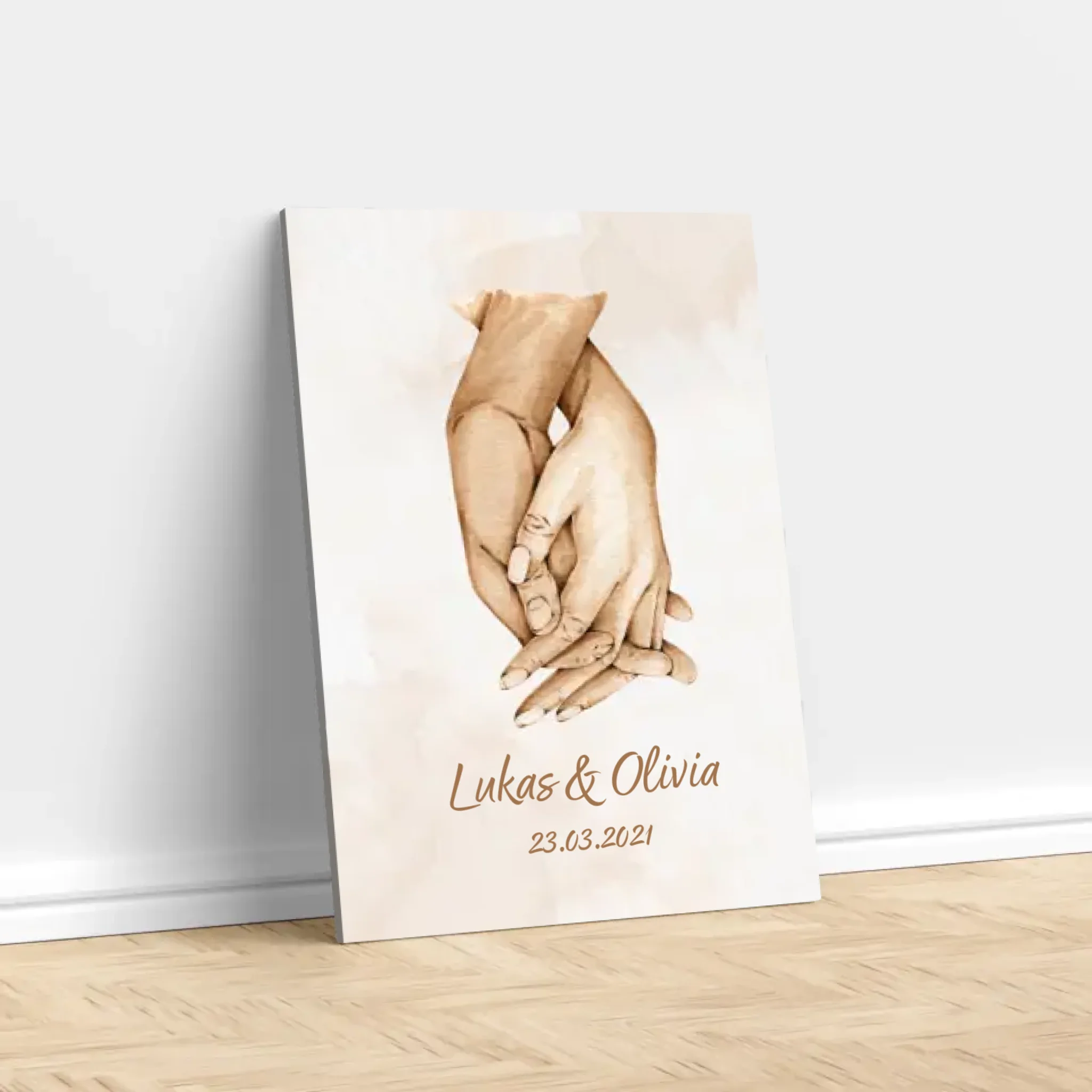 Tela personalizzata “Mano nella mano”