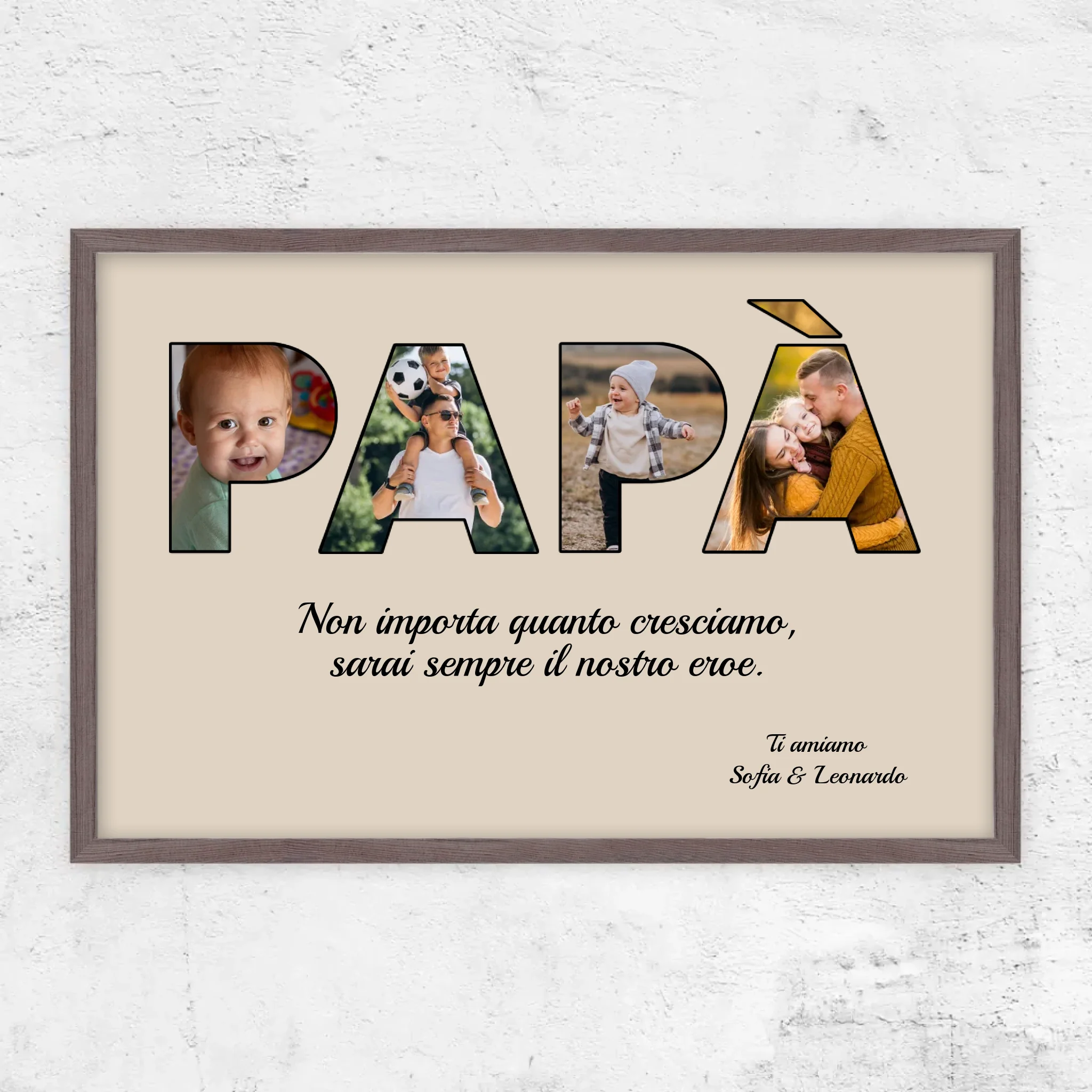 Poster personalizzato “Papà rimane il mio eroe"